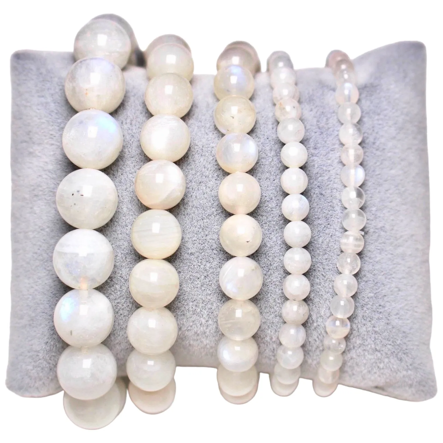 Bracelet Pierre de lune bleutée AA