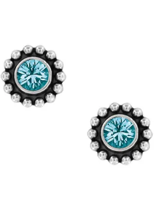 Brighton Twinkle Blue Zircon Mini Post Earrings