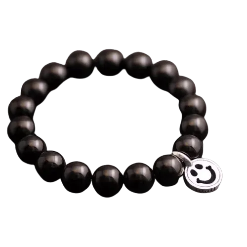 BWL Obsidian Beaded Bracelet