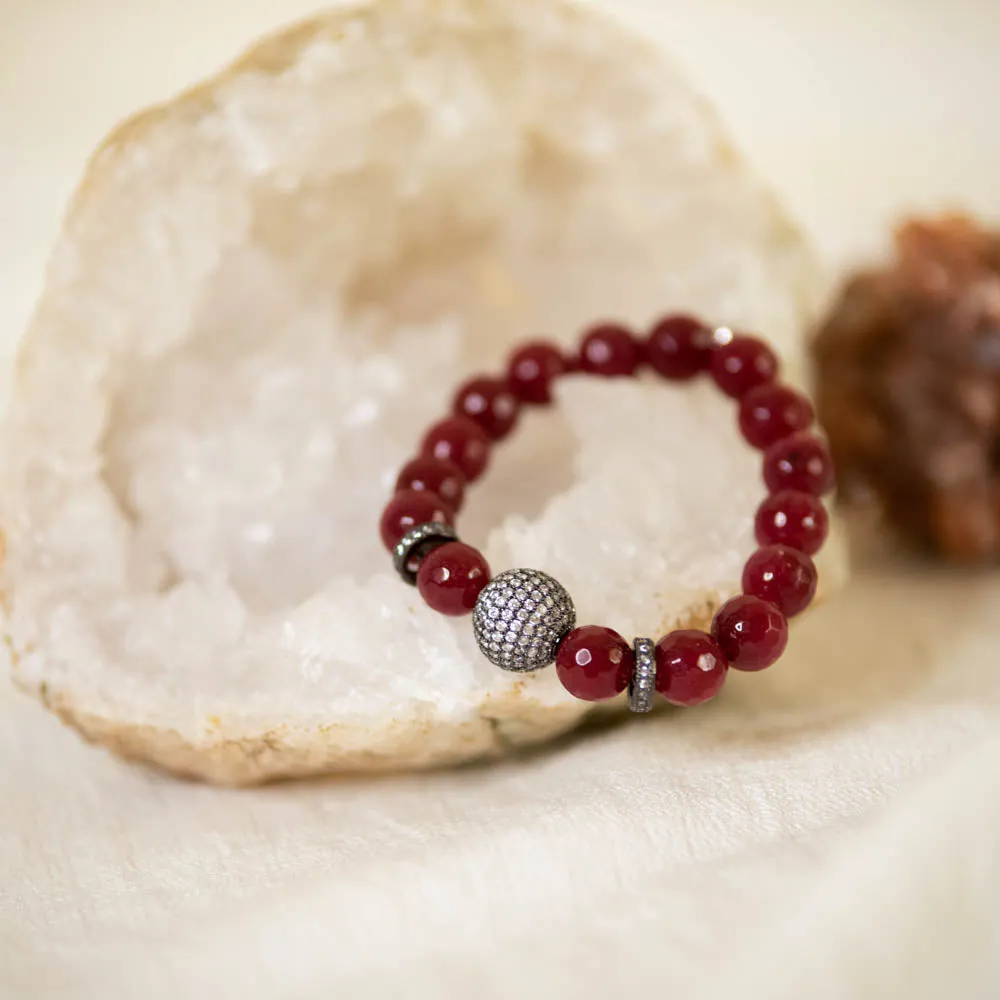 Cabernet  Agate Bracelet