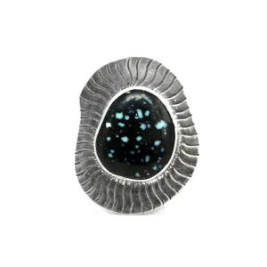 Candelaria Variscite Ripple Ring - Size 7.5
