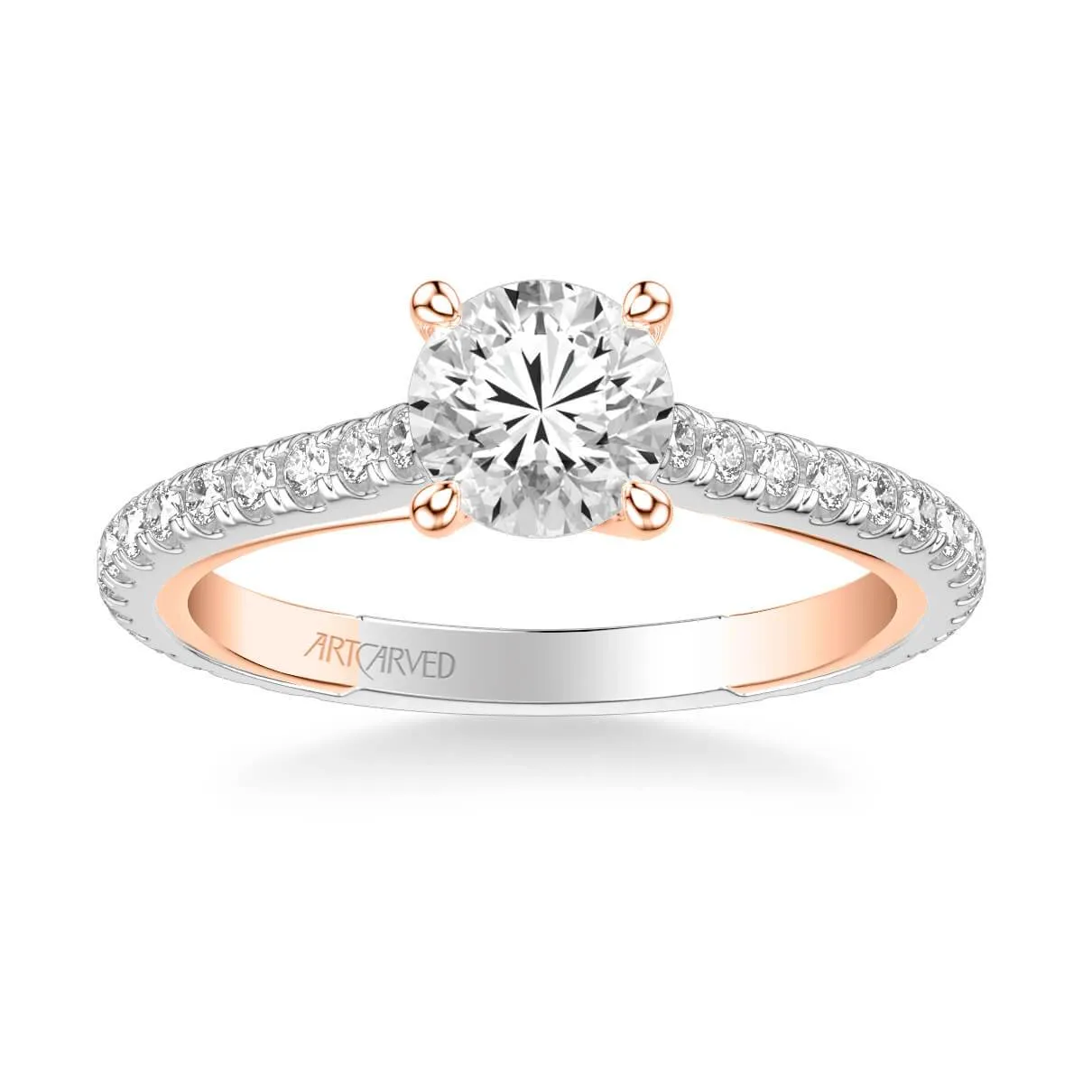 Carmen Contemporary Side Stone Twist Diamond Engagement Ring