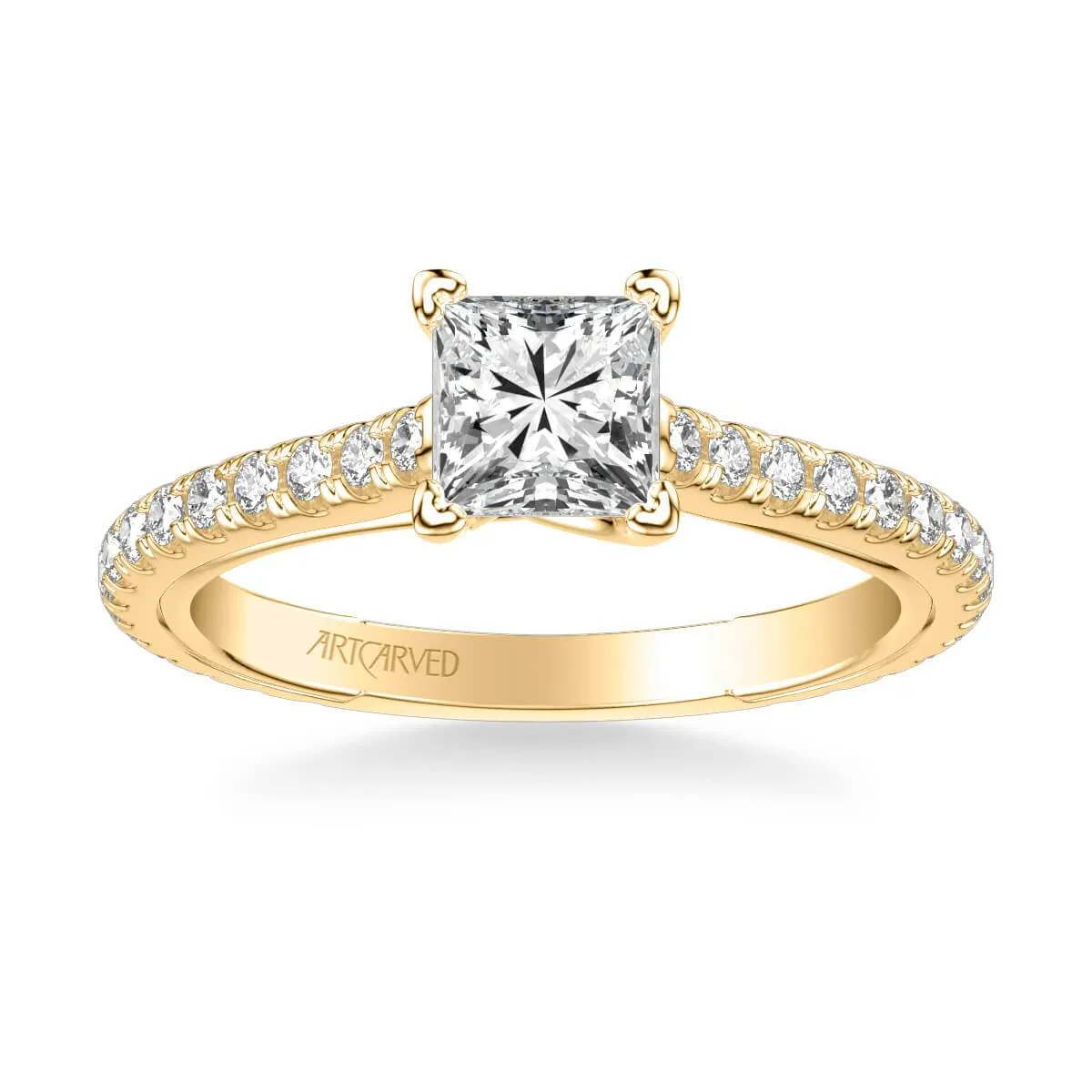 Carmen Contemporary Side Stone Twist Diamond Engagement Ring