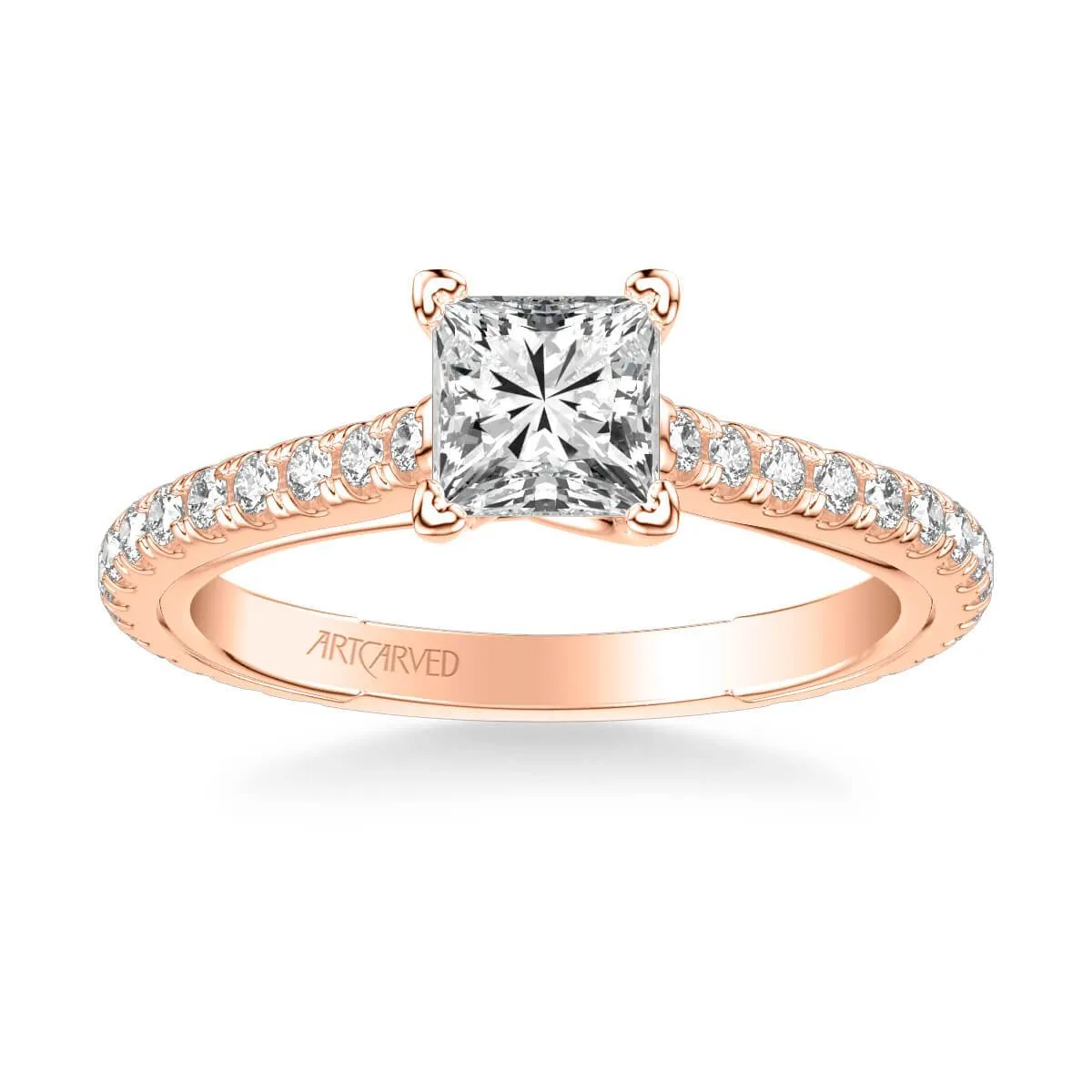 Carmen Contemporary Side Stone Twist Diamond Engagement Ring