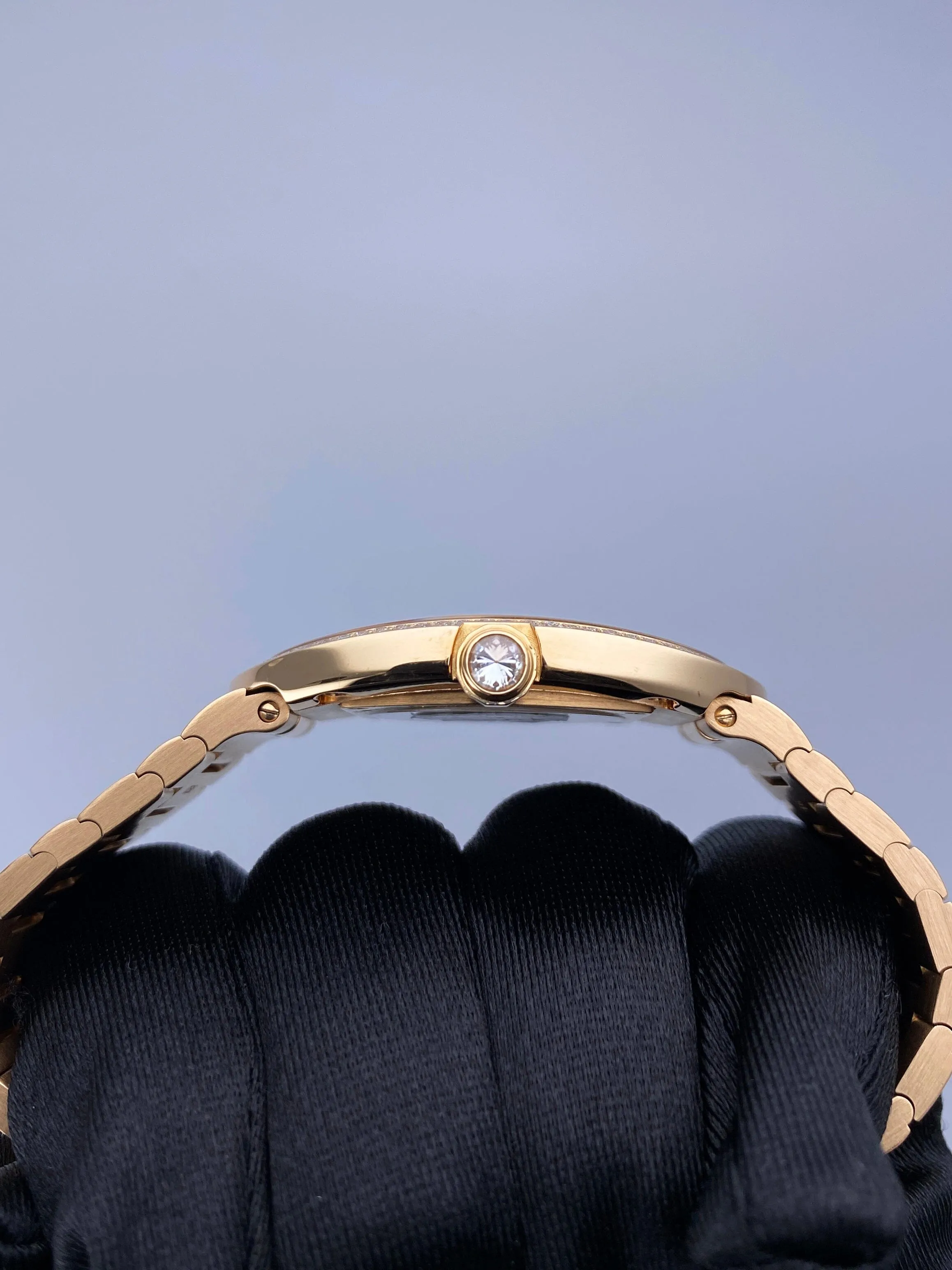 Cartier Baignoire Large WB520003 Diamond 18K Rose Gold Watch