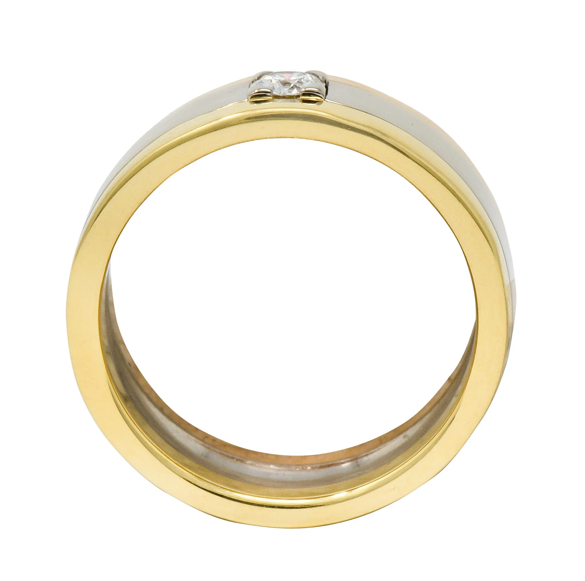 Cartier Diamond 18 Karat Tri-Gold Trinity Unisex Band Ring