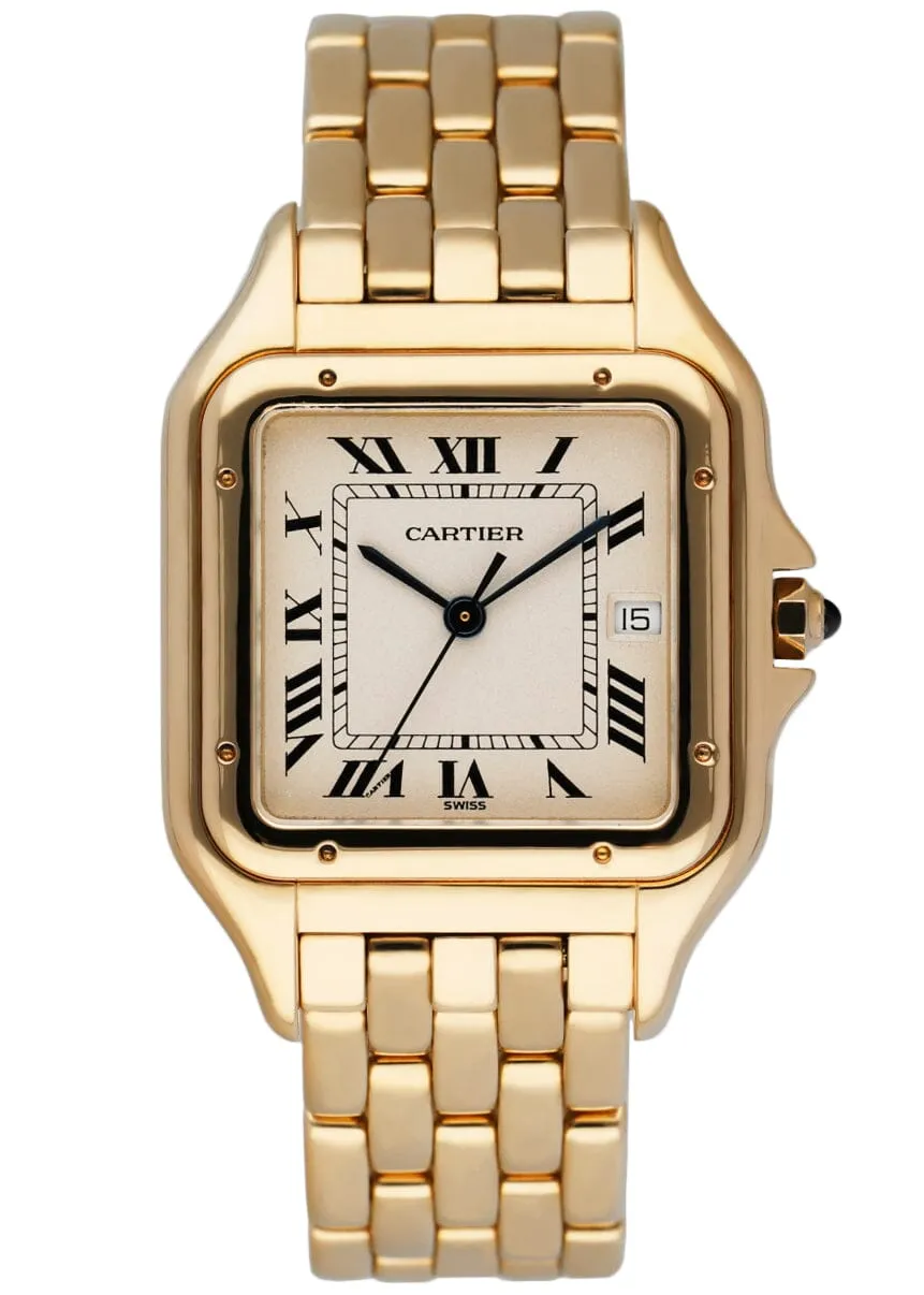Cartier Panthere Large 18K Yellow Gold Mens Watch