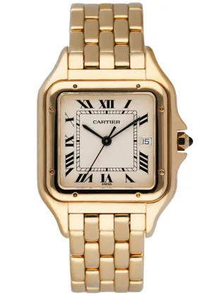 Cartier Panthere Large 18K Yellow Gold Mens Watch