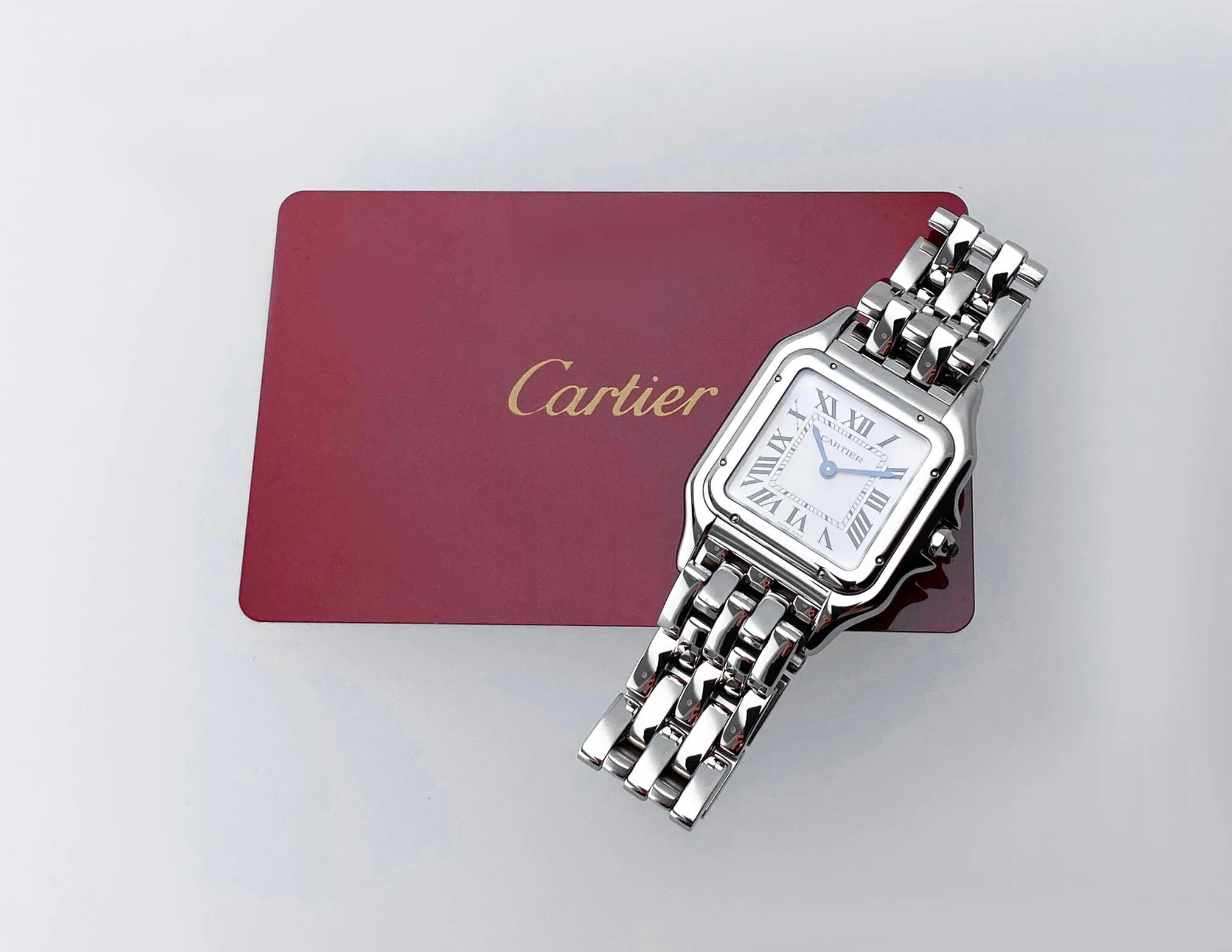 Cartier Panthere WSPN0007 Medium Steel Ladies Watch Box Papers