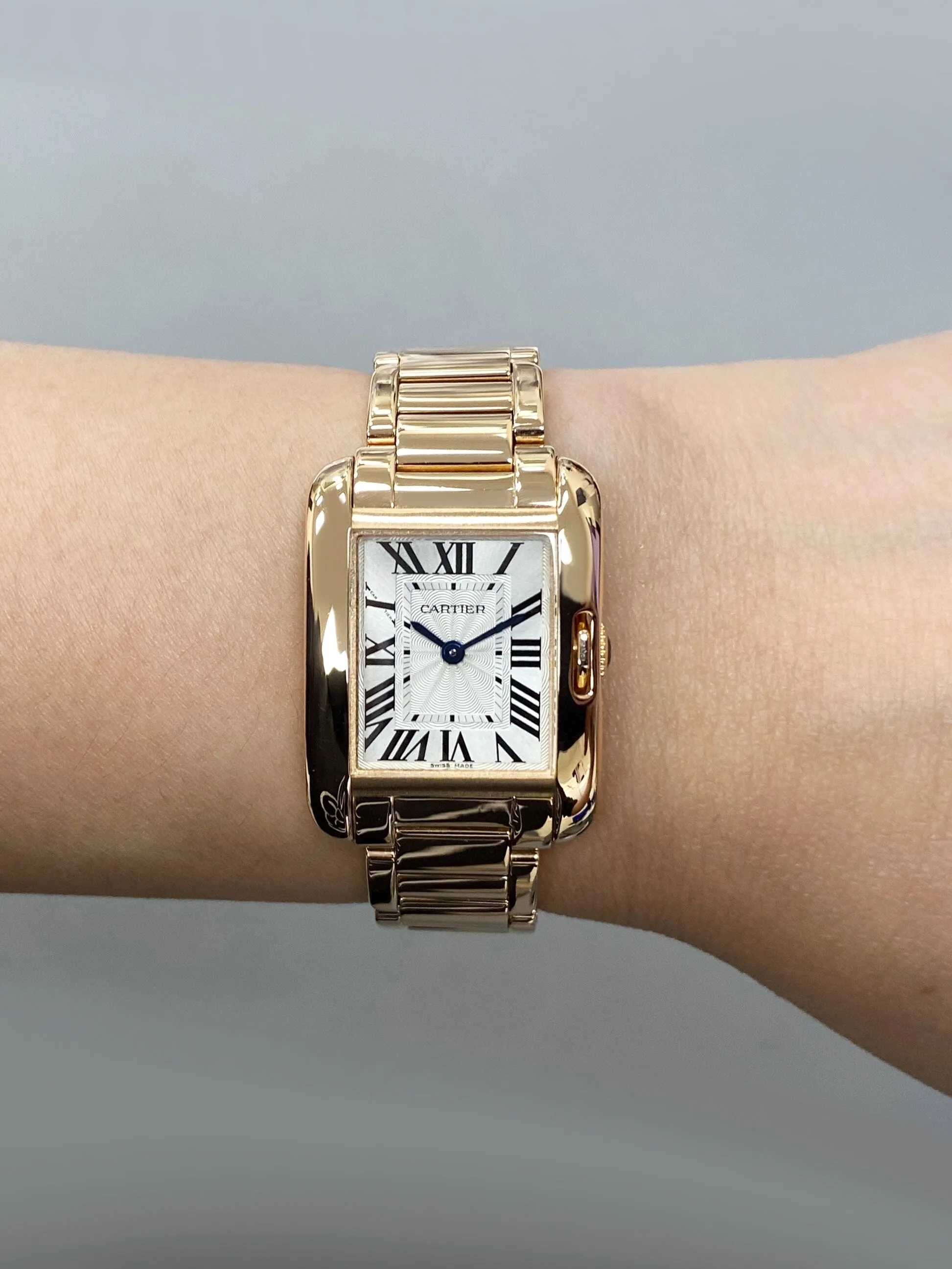 Cartier Tank Anglaise W5310013 18K Rose Gold  Ladies Watch
