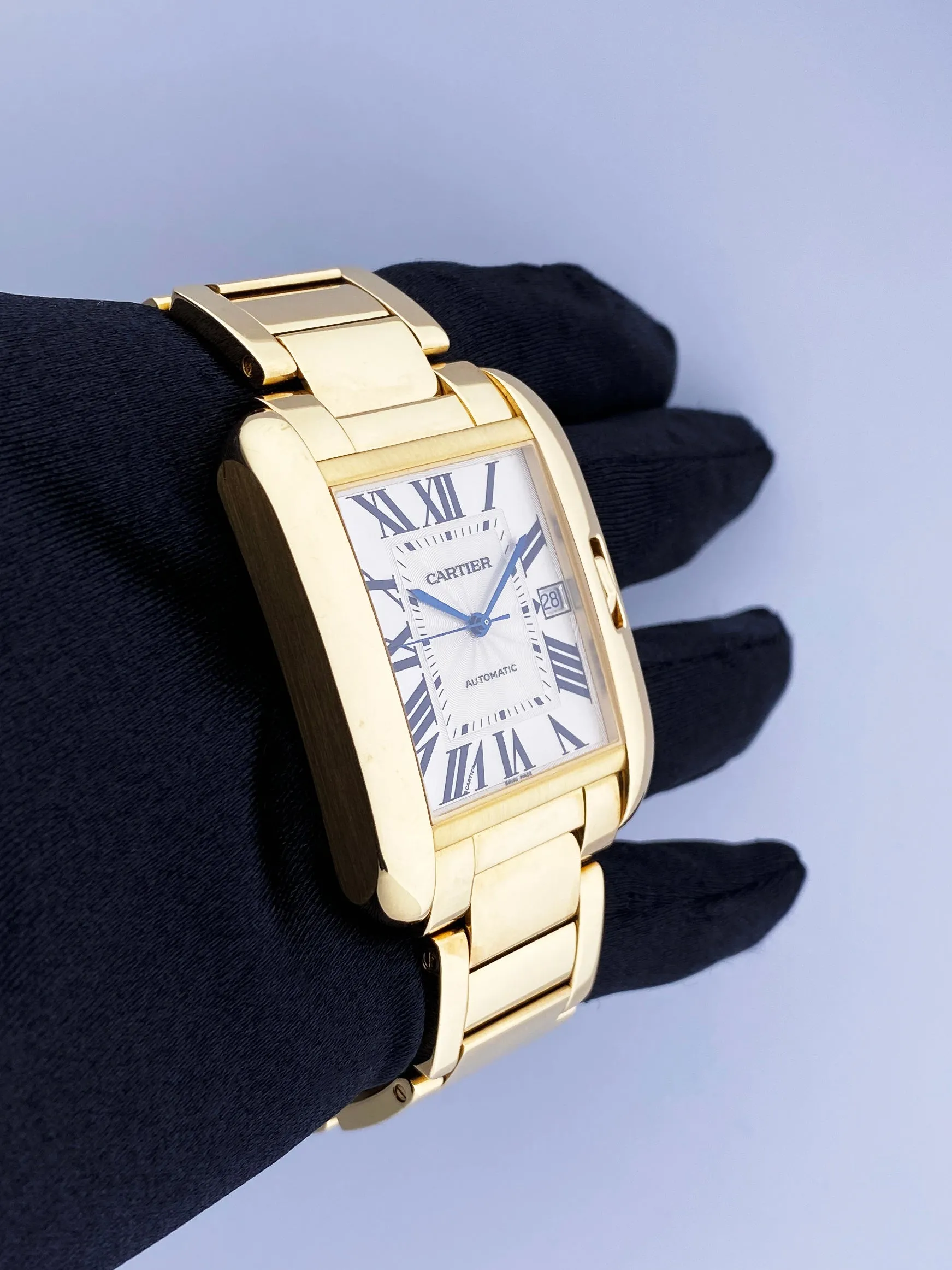 Cartier Tank Anglaise W5310018/3505 18K Yellow Gold  Mens Watch Box