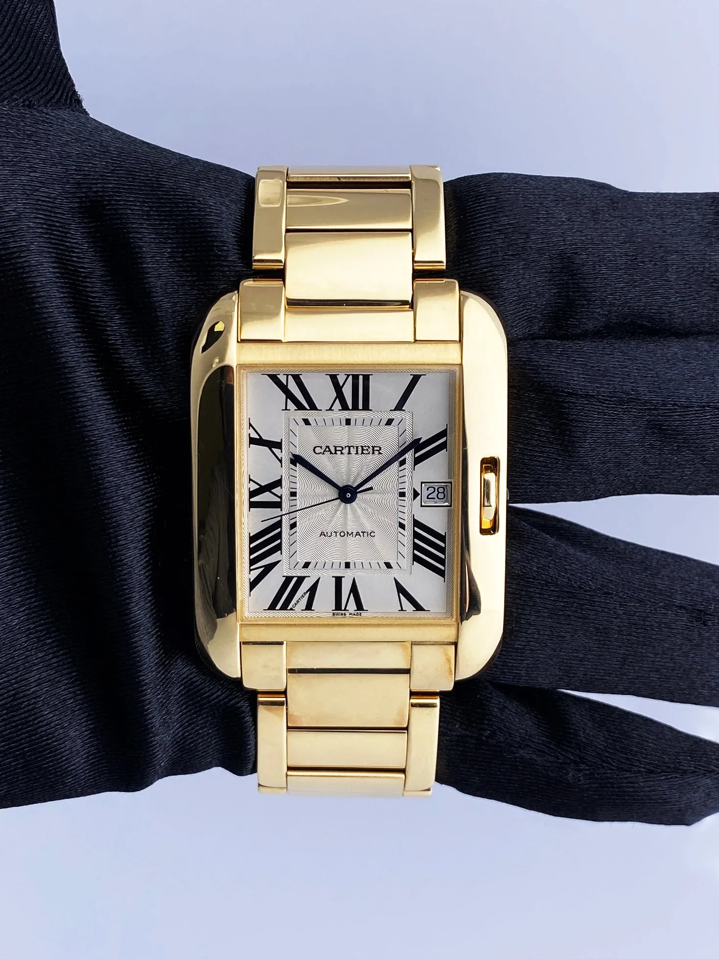 Cartier Tank Anglaise W5310018/3505 18K Yellow Gold  Mens Watch Box