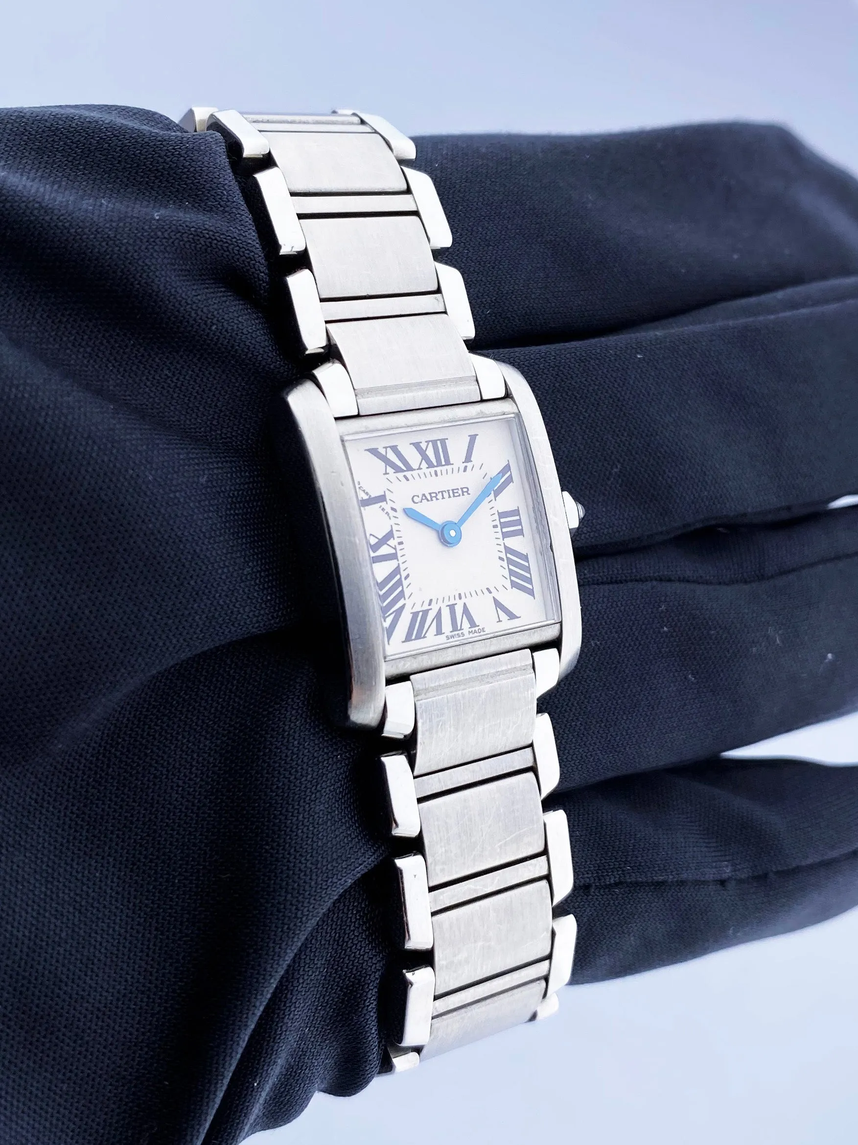 Cartier Tank Francaise 2384 Stainless Steel Ladies Watch