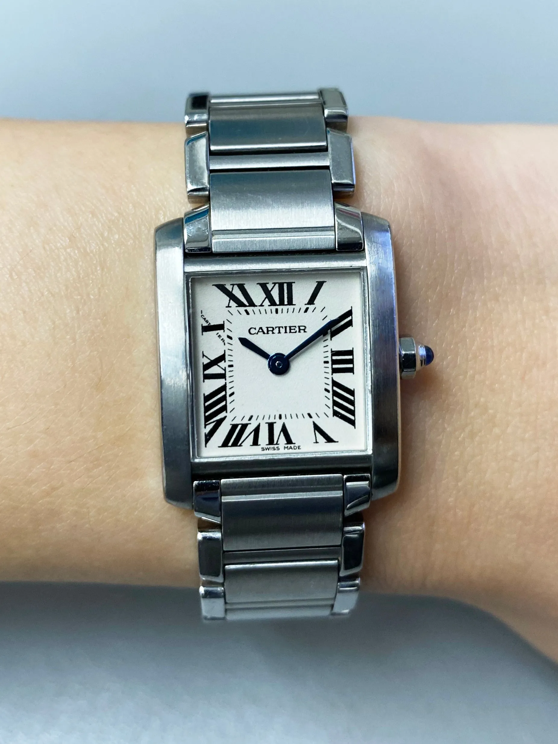 Cartier Tank Francaise 2384 Stainless Steel Ladies Watch