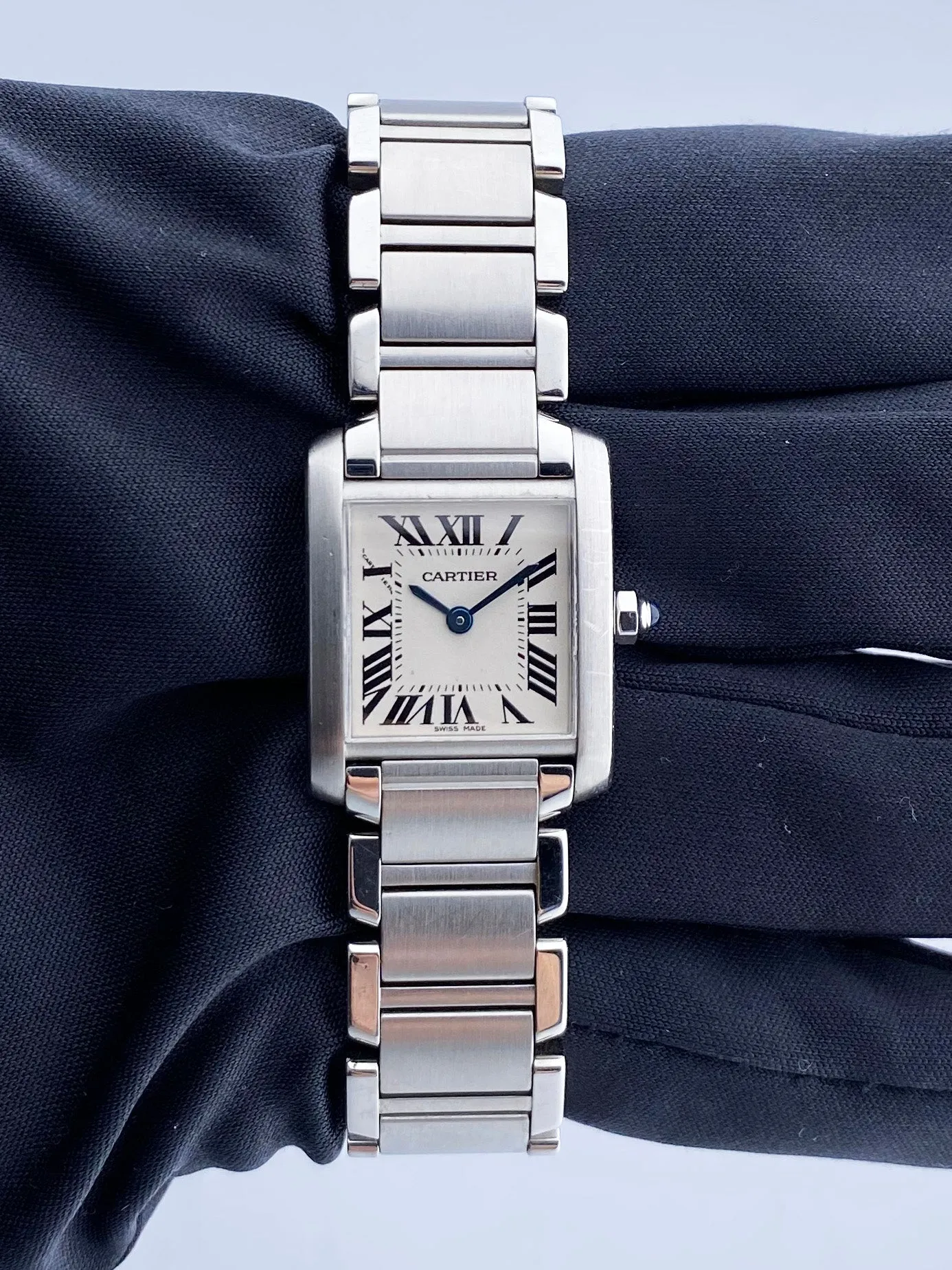 Cartier Tank Francaise 2384 Stainless Steel Ladies Watch