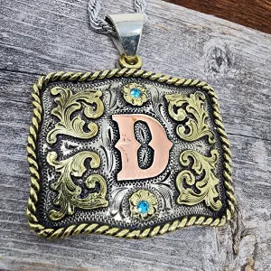 Cattle Pen Signature Mini Buckle Necklace Handmade (Ships in 4 to 6 weeks)