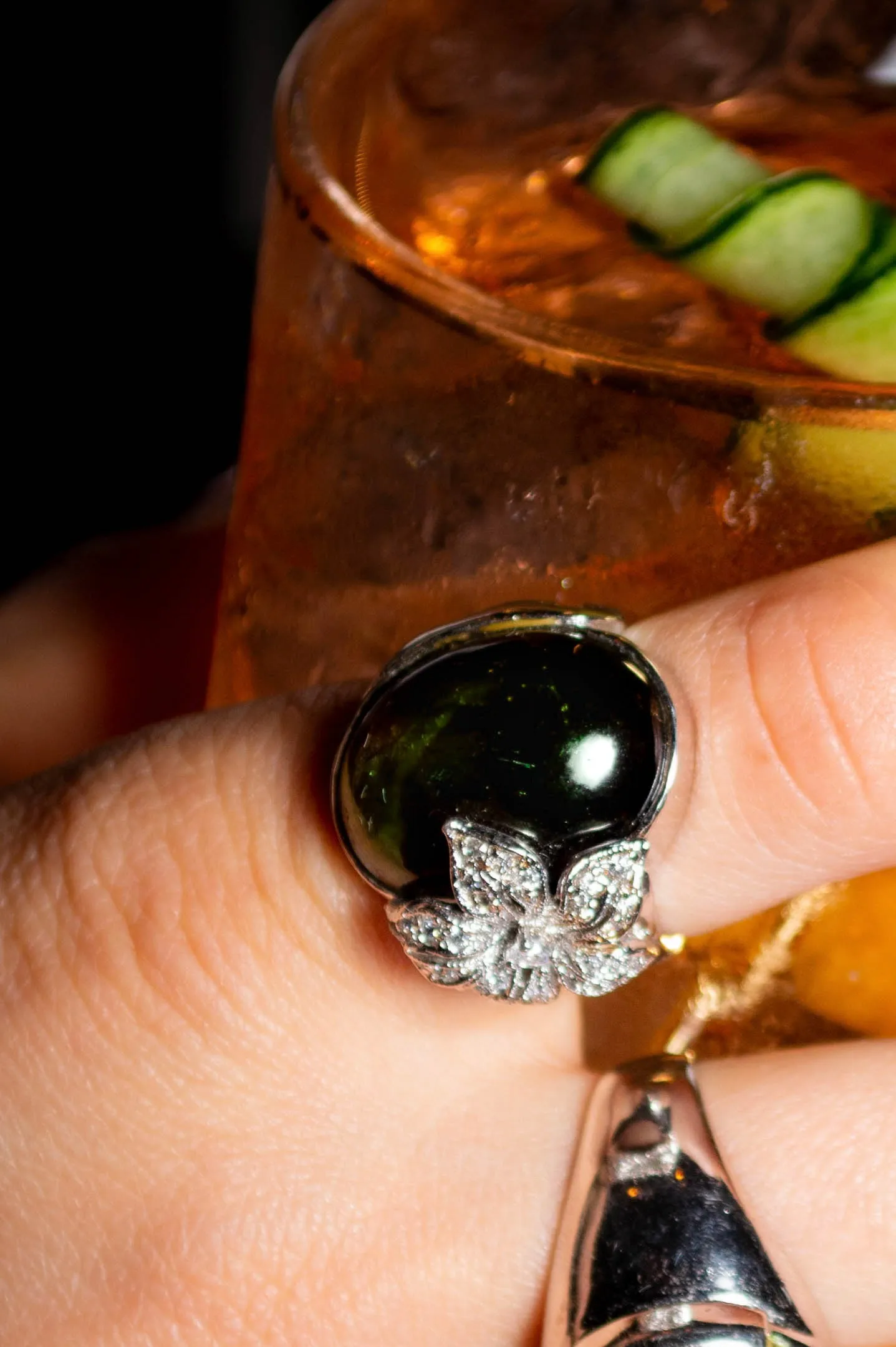Chartreuse Over Ice Cocktail Ring