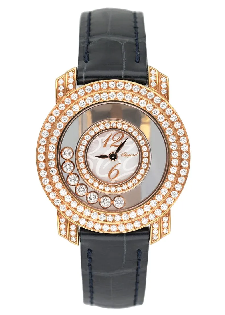 Chopard Happy Diamonds 209245-5001 Diamond Rose Gold Ladies Watch