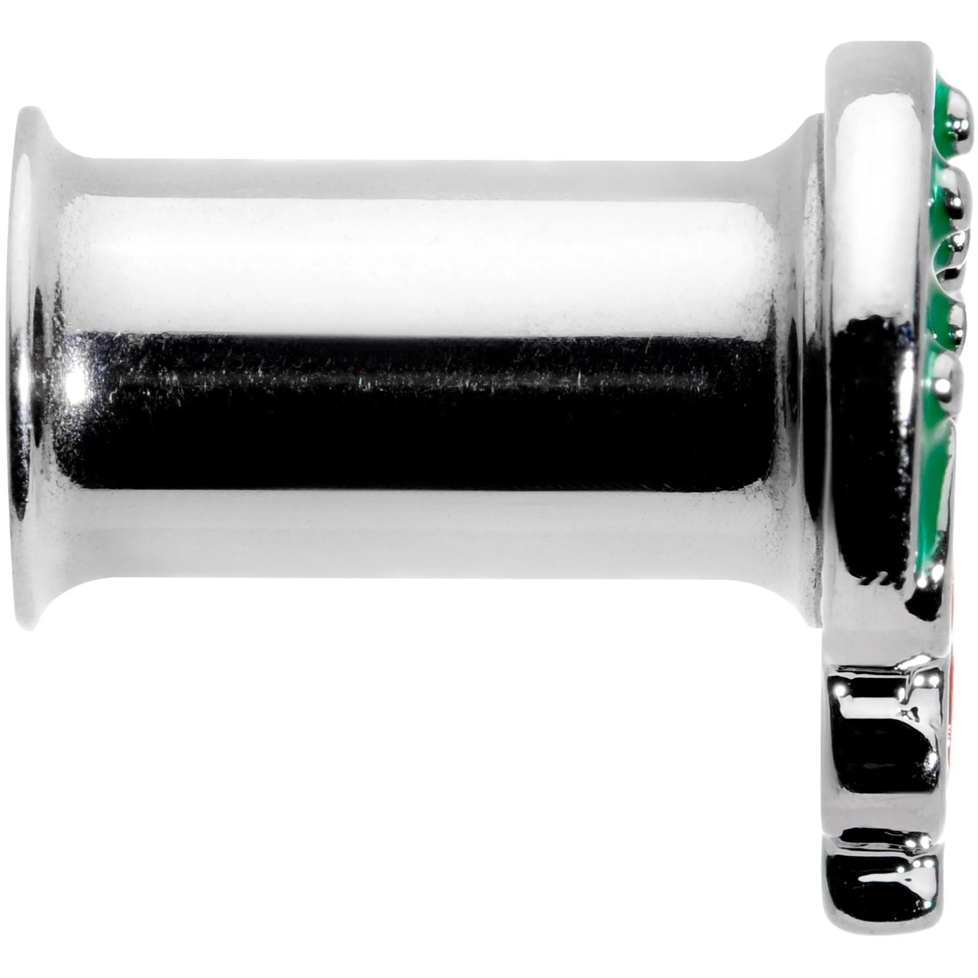 Christmas Wreath Double Flare Tunnel Plug Set 2 Gauge to 1 Inch