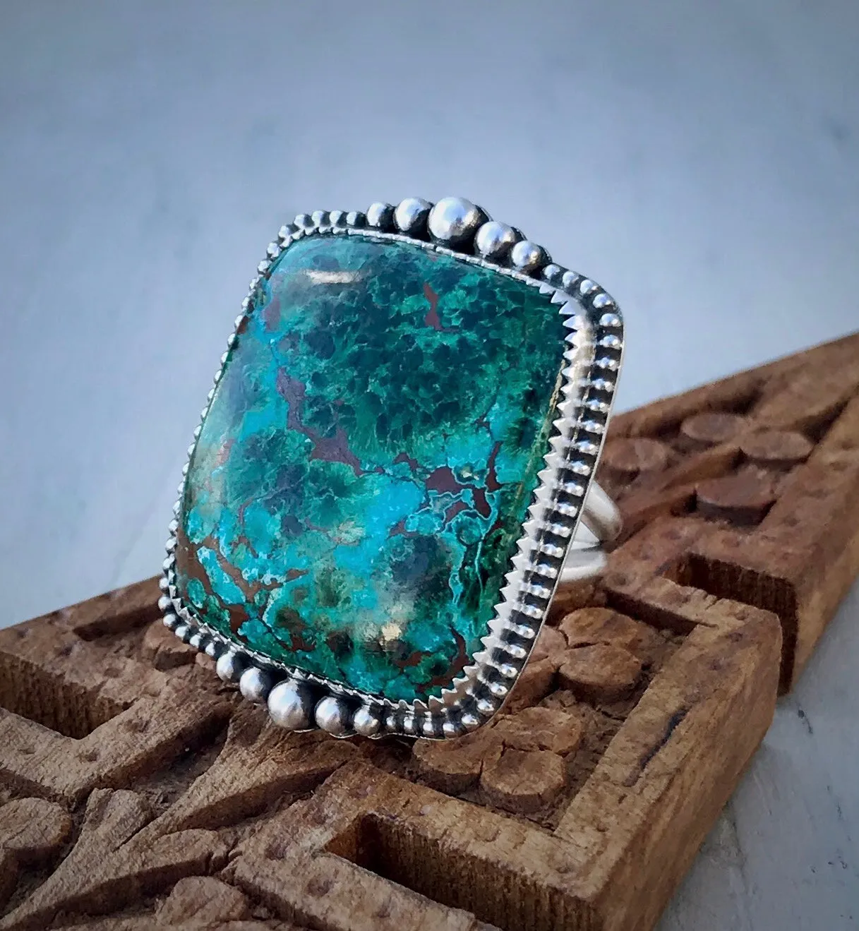 Chrysocolla Malachite Ring