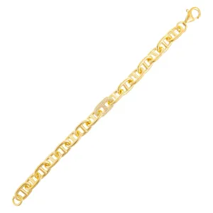 Chunky Pavé Mariner Chain Bracelet