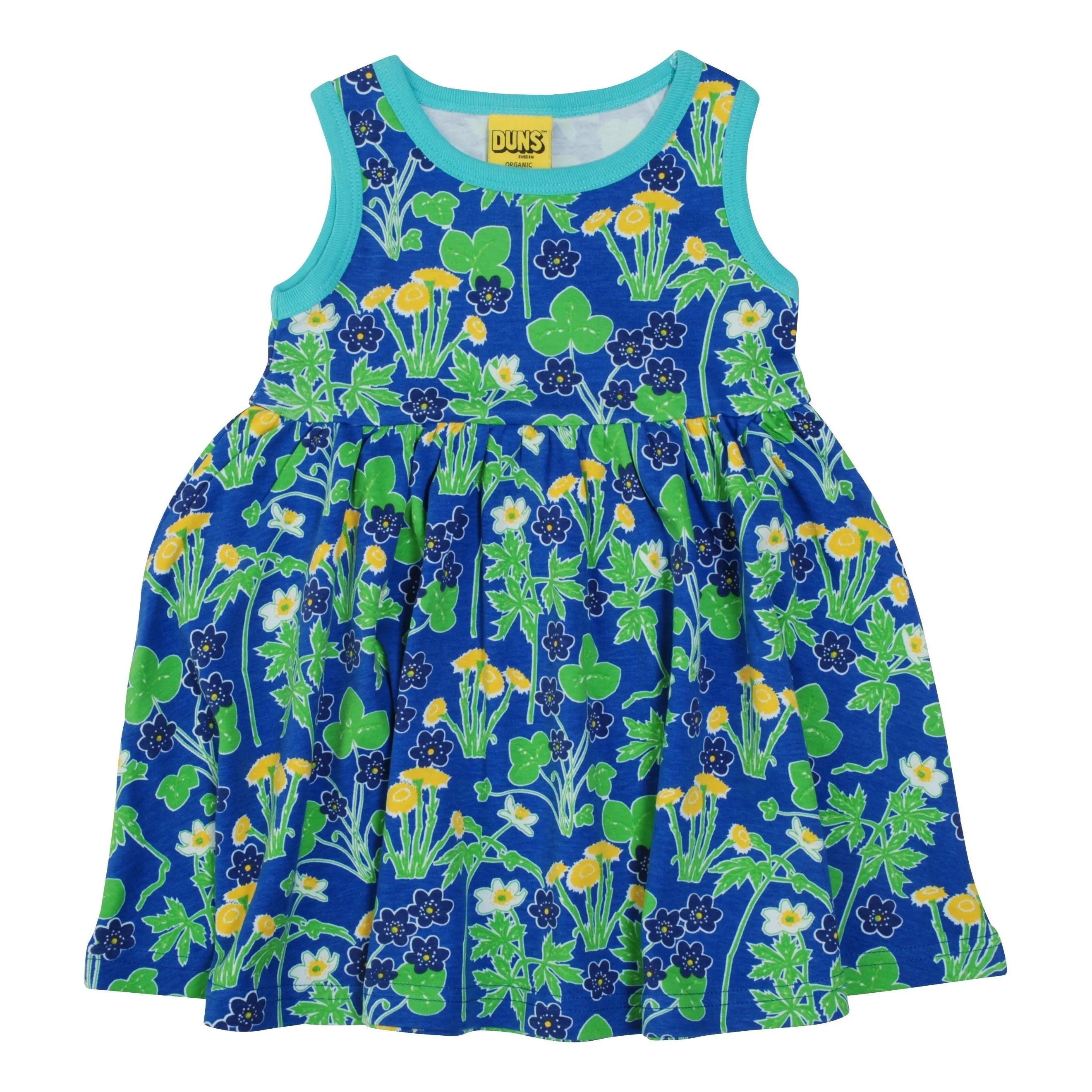 Coltsfoot - Blue Sleeveless Dress With Gathered Skirt - 1 Left Size 12-13 years