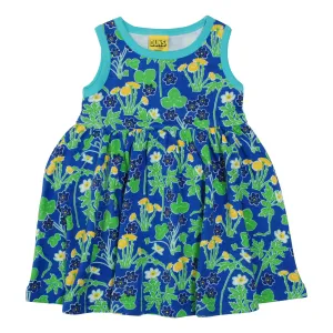 Coltsfoot - Blue Sleeveless Dress With Gathered Skirt - 1 Left Size 12-13 years