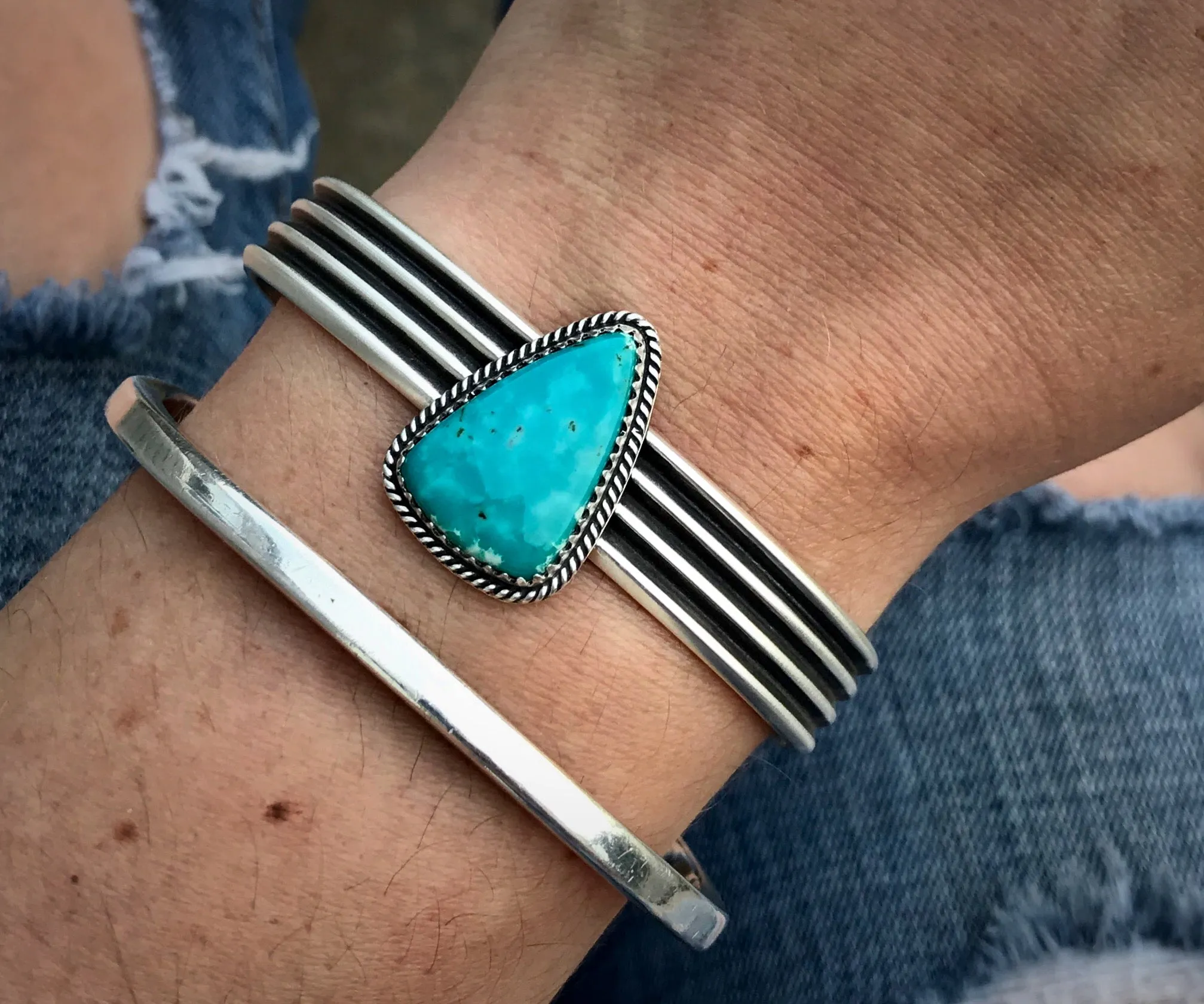 Compass Turquoise Statement Cuff