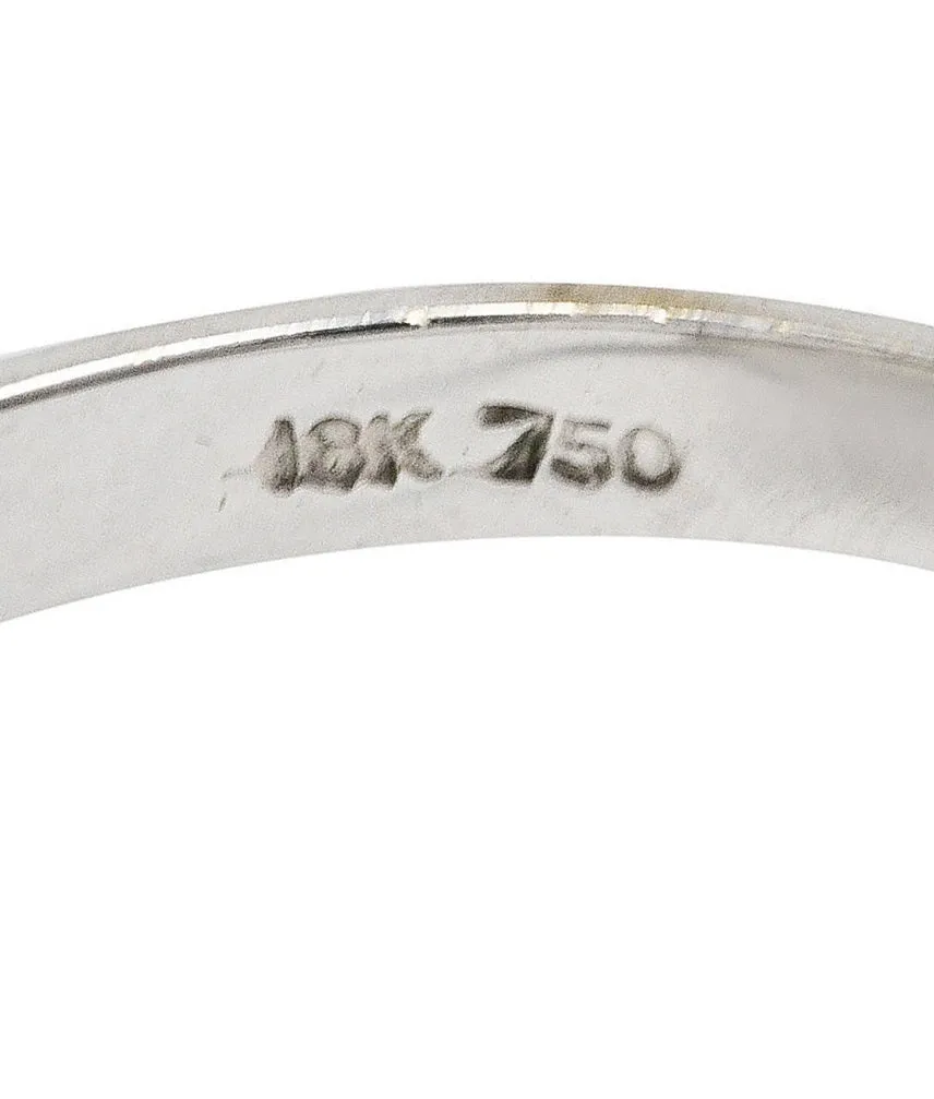 Contemporary 0.36 CTW Diamond 18 Karat White Gold Anniversary Band Ring
