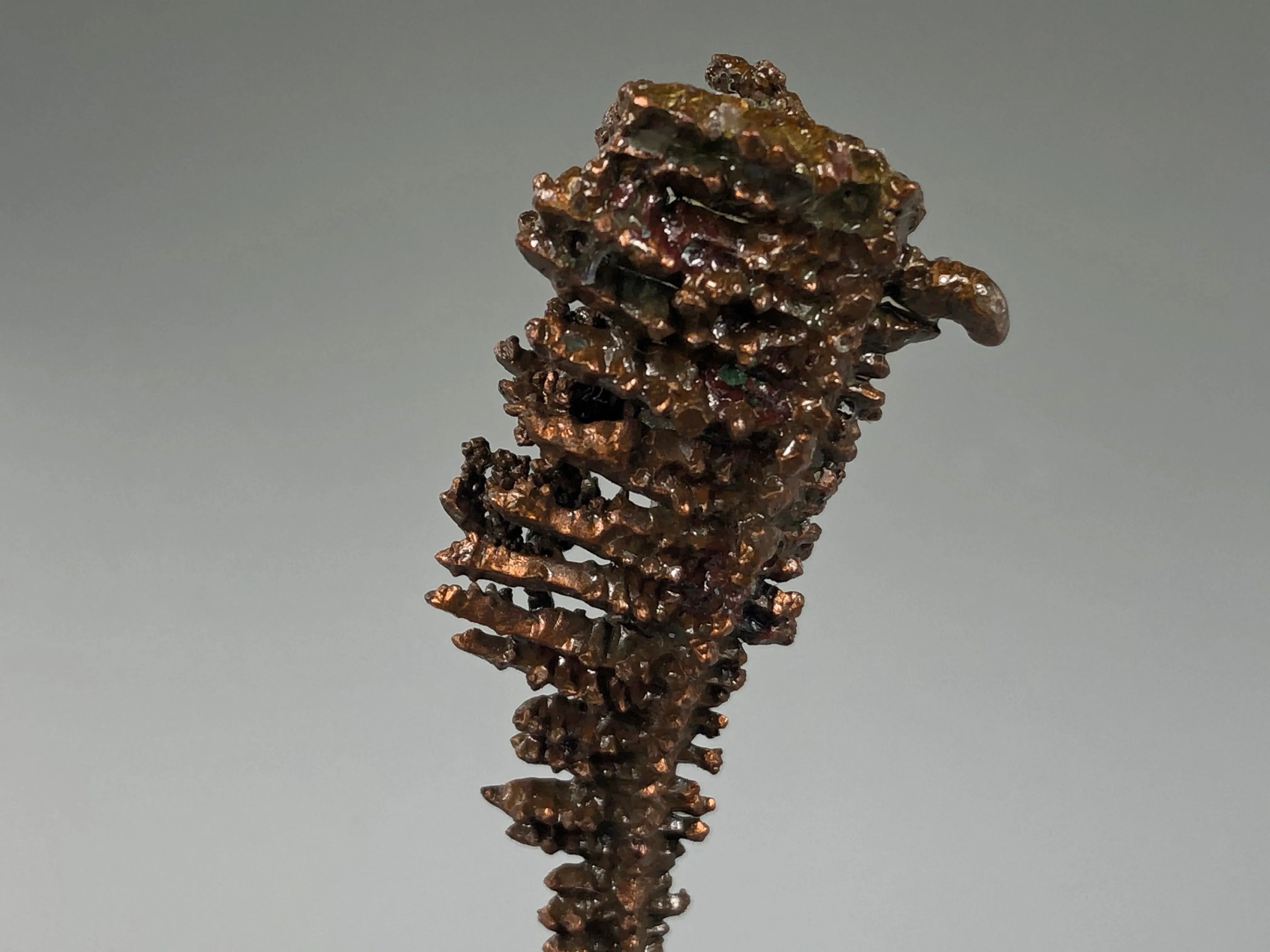 Copper, Champion Mine, Lake Superior Copper District, Houghton County, Michigan, ex. Louis Lafayette Collection, Miniature 1.0 x 2.0 x 4.0 cm, $200. Online 12/17