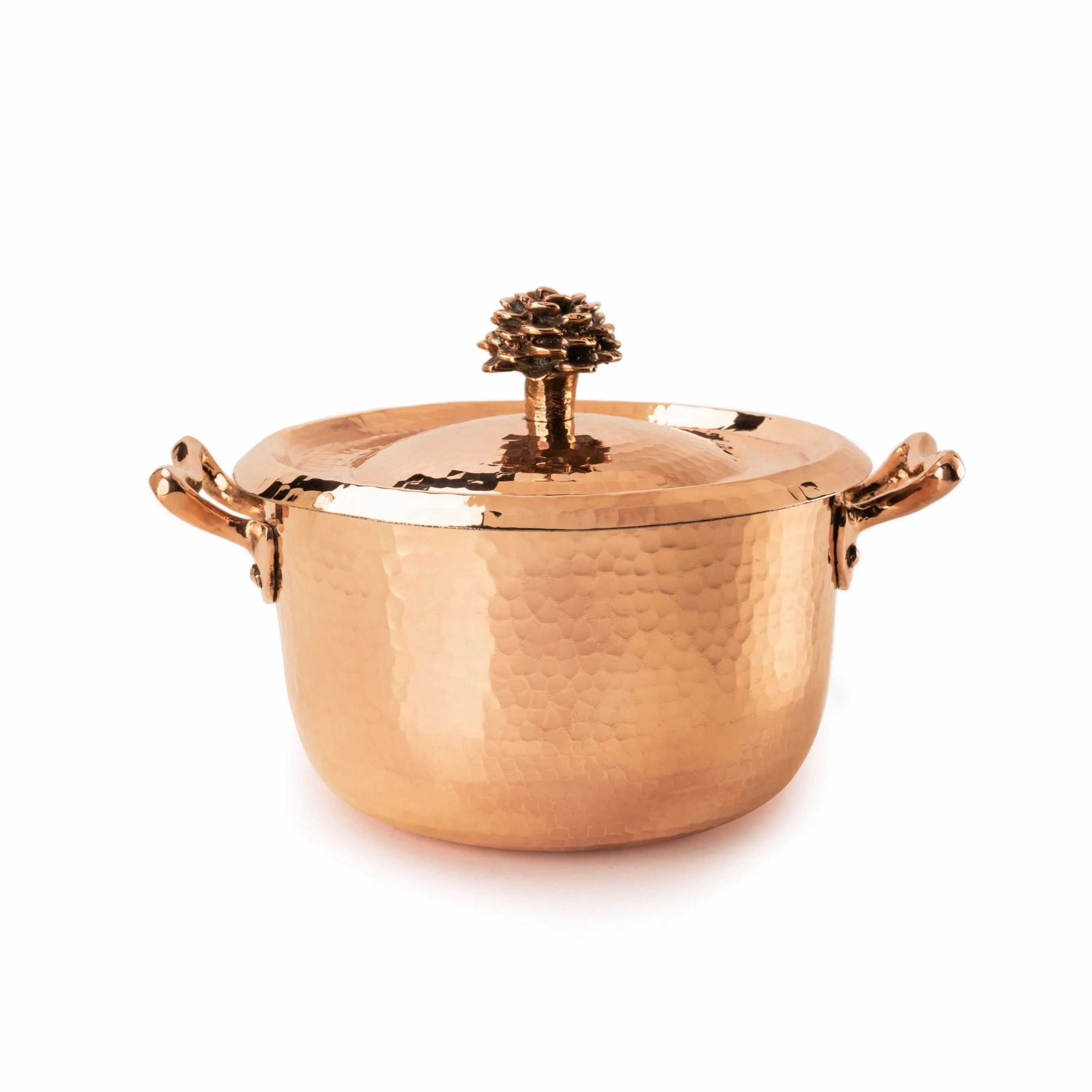 Copper Cookware Set of 7 Flower Lid