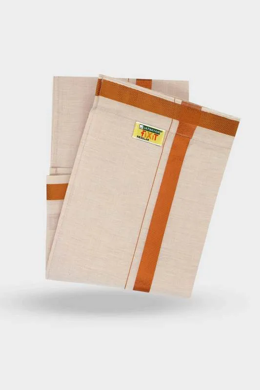 Copper Fixit - Adjustable Tissue Single Layered Pocket Dhoti Dhoti For Men | Uathayam