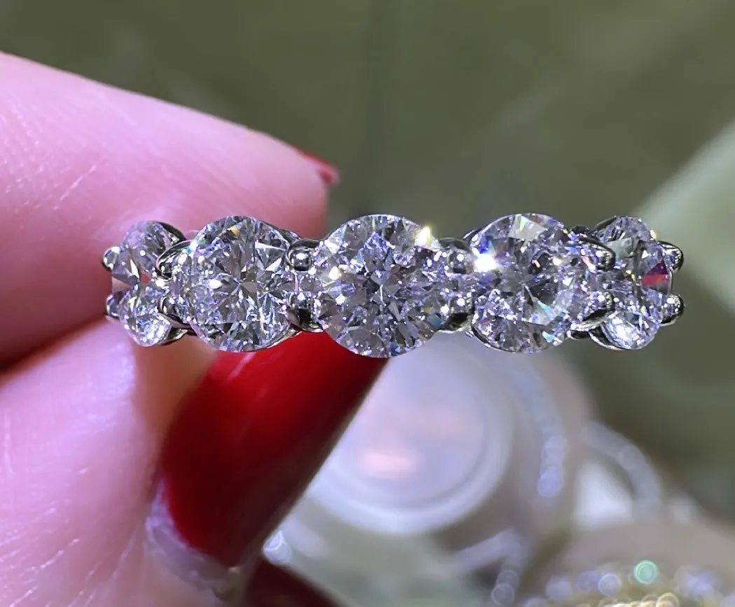 Copy of GIA Certified 2.00carat Five Stone Diamond Ring