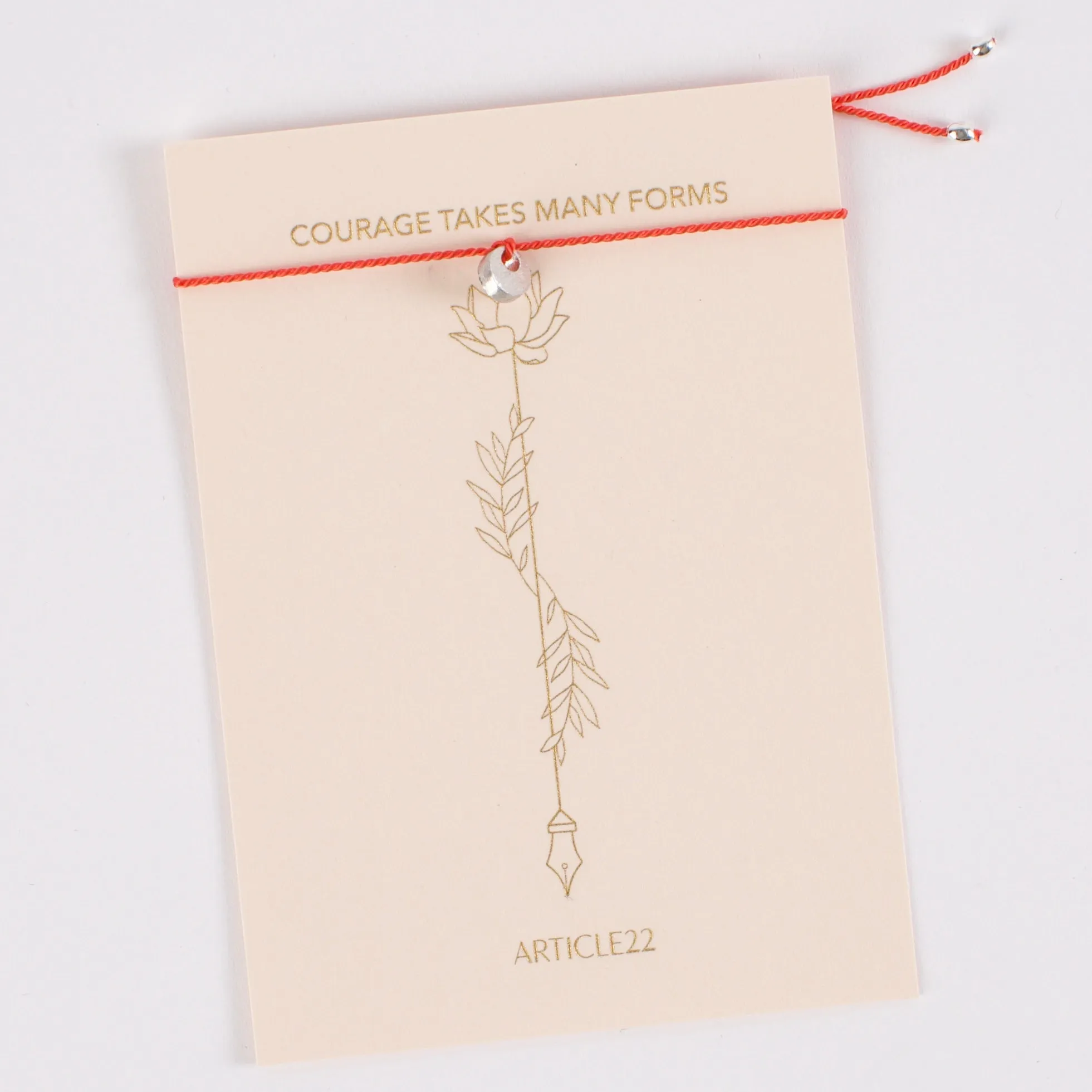 COURAGE TAKES MANY FORMS - SILK MANTRA BRACELET