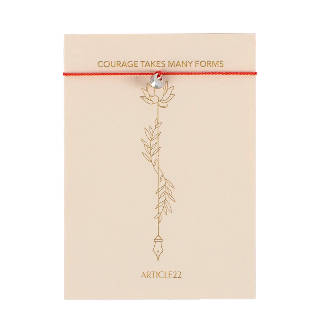 COURAGE TAKES MANY FORMS - SILK MANTRA BRACELET