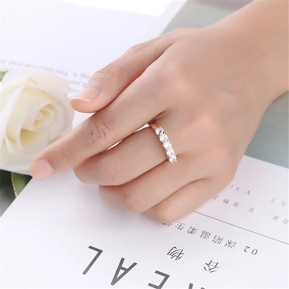 Crystal & 18K Gold-Plated Band
