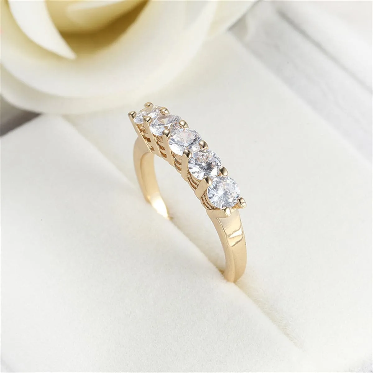 Crystal & 18K Gold-Plated Band