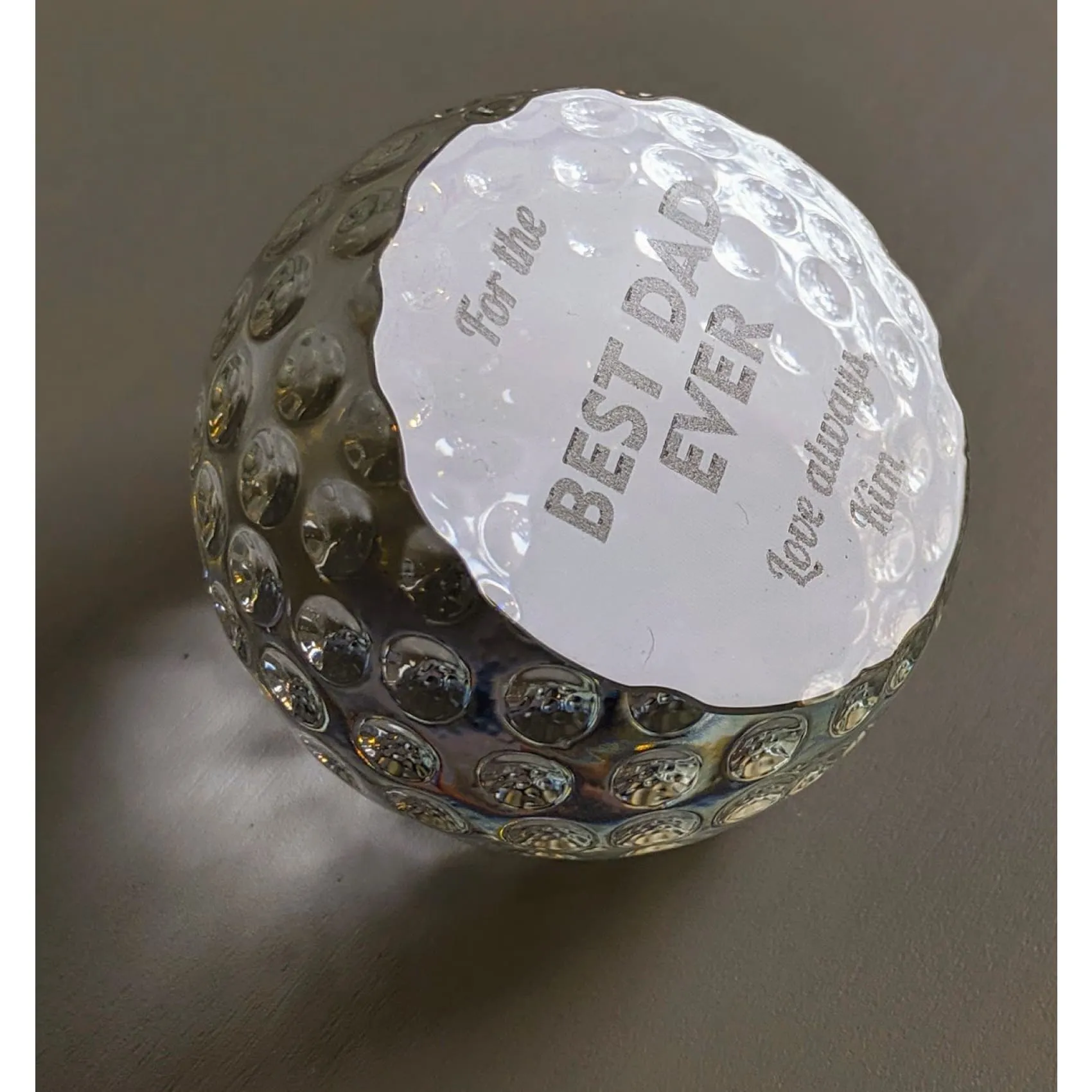 Crystal Golf Ball Paperweight