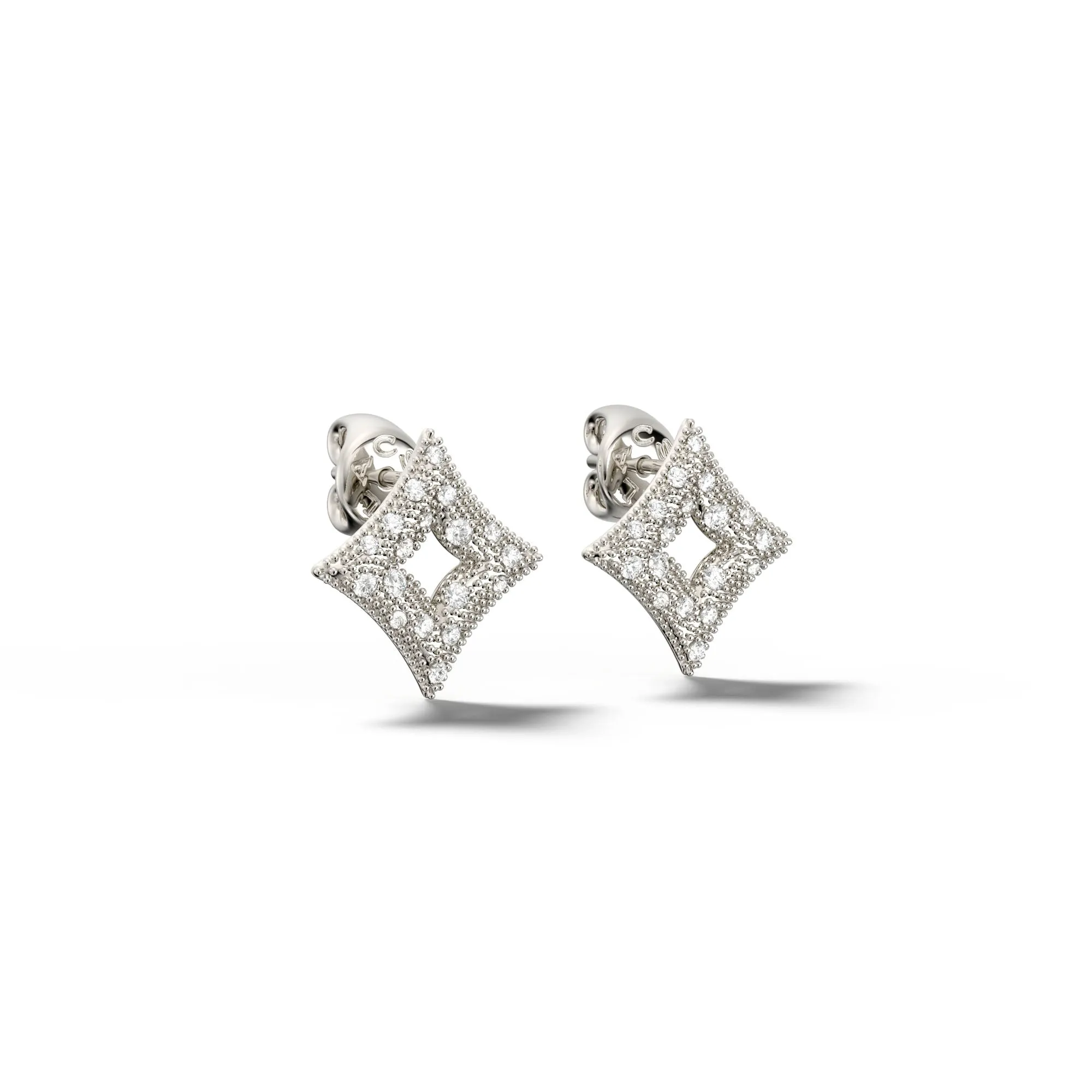 Csillag Orionis - White Gold Diamond Earring Small