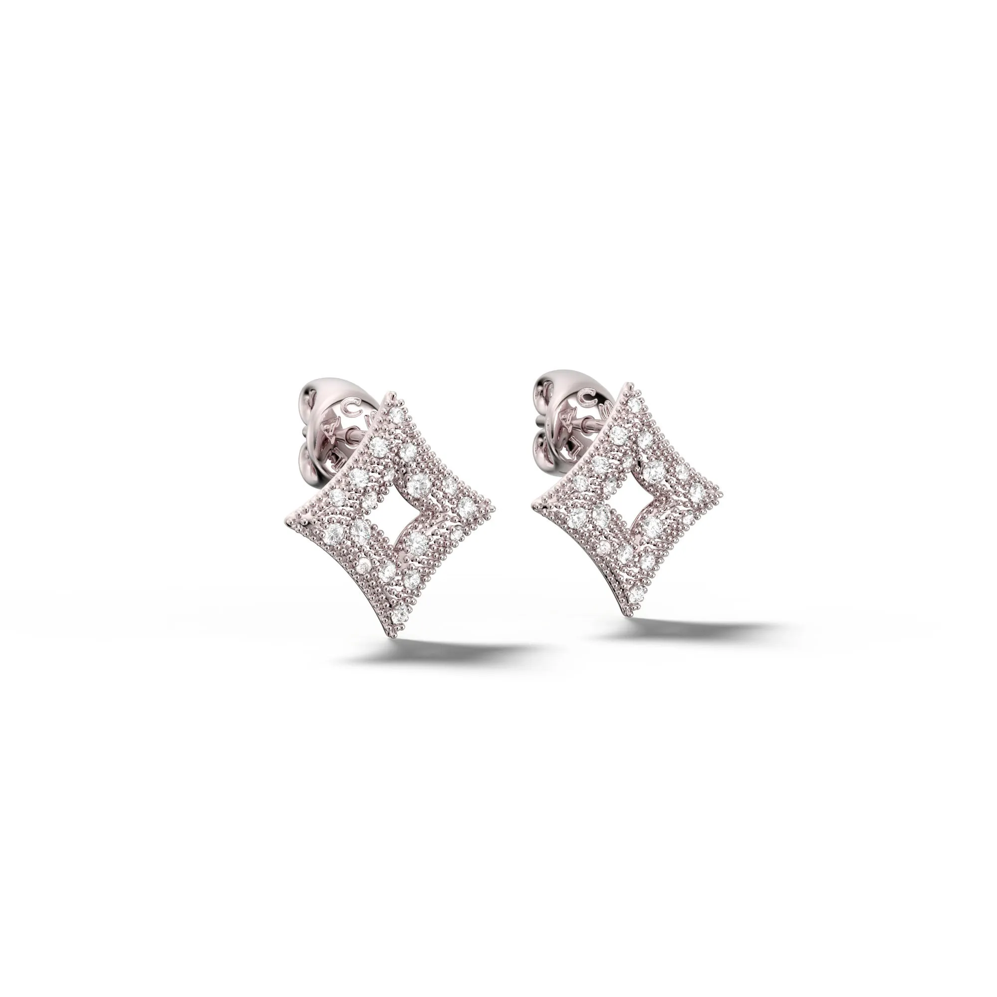 Csillag Orionis - Yellow Gold Diamond Earring Small