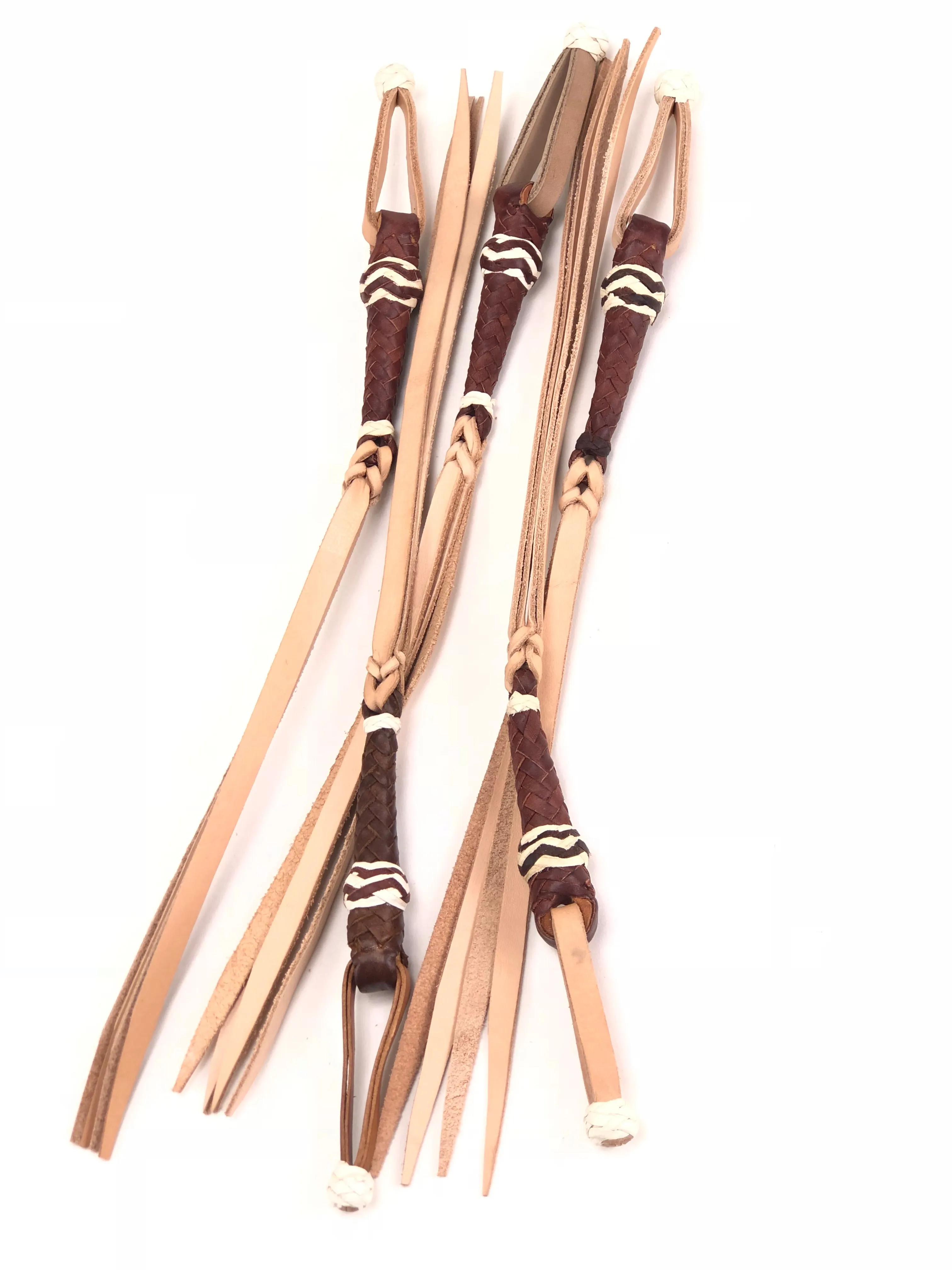 Cuarta Trailer Whip Brown and White JTW14