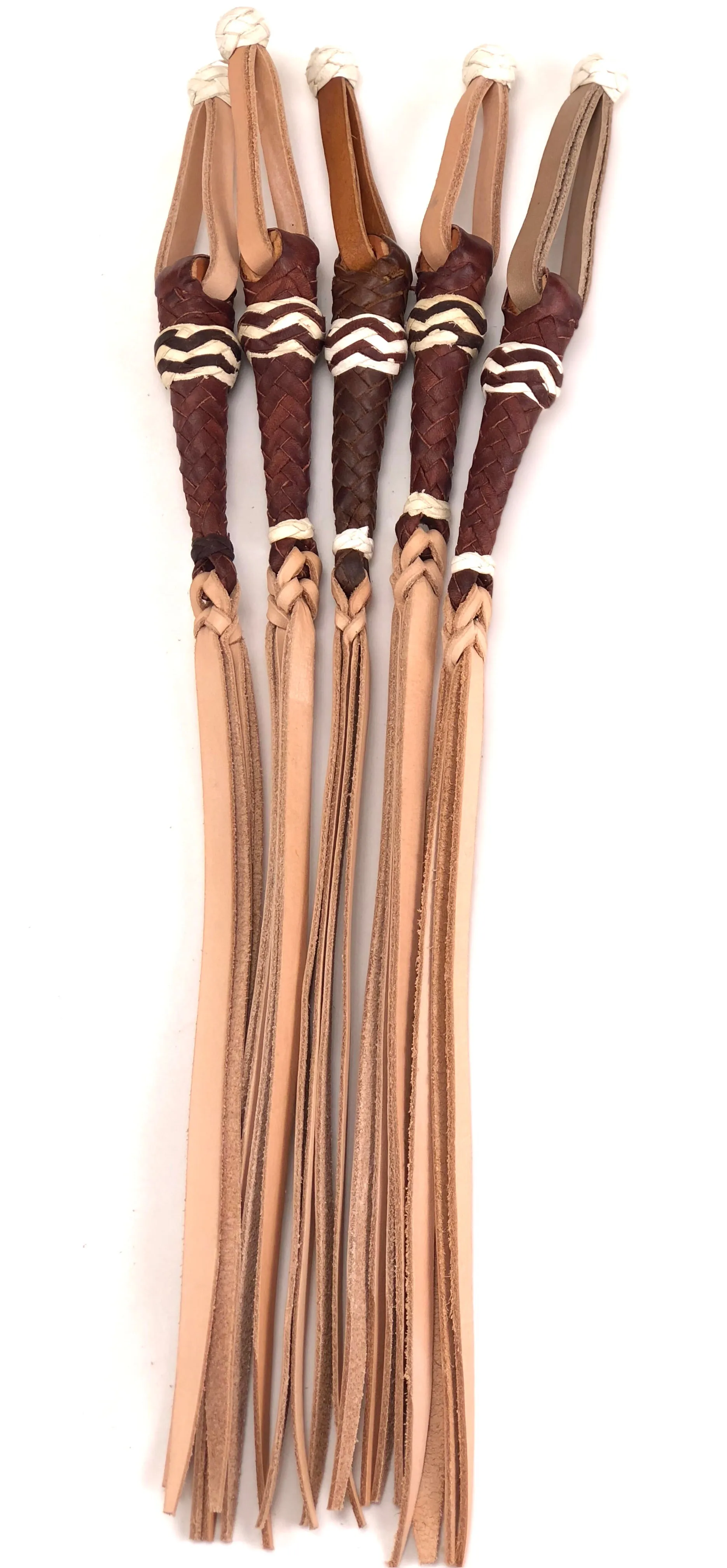 Cuarta Trailer Whip Brown and White JTW14