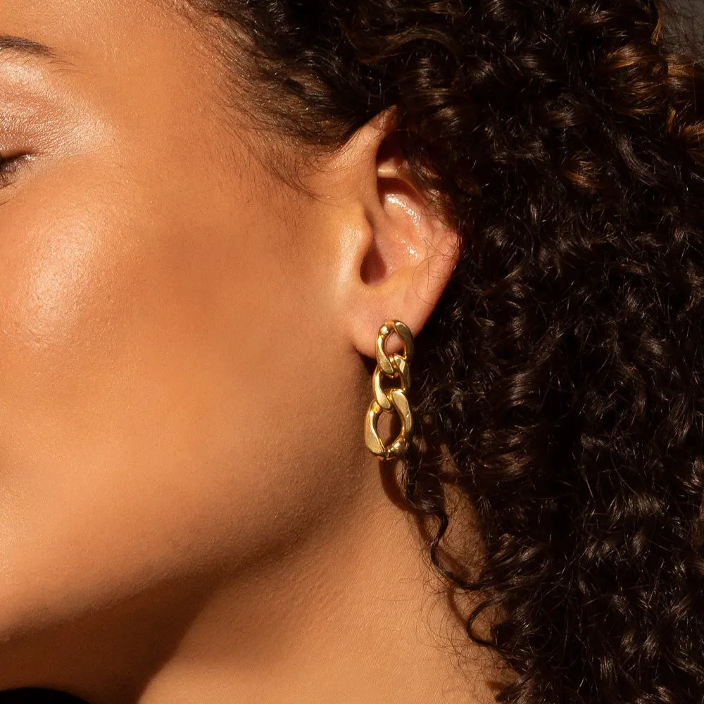 Cuban Chain Earrings