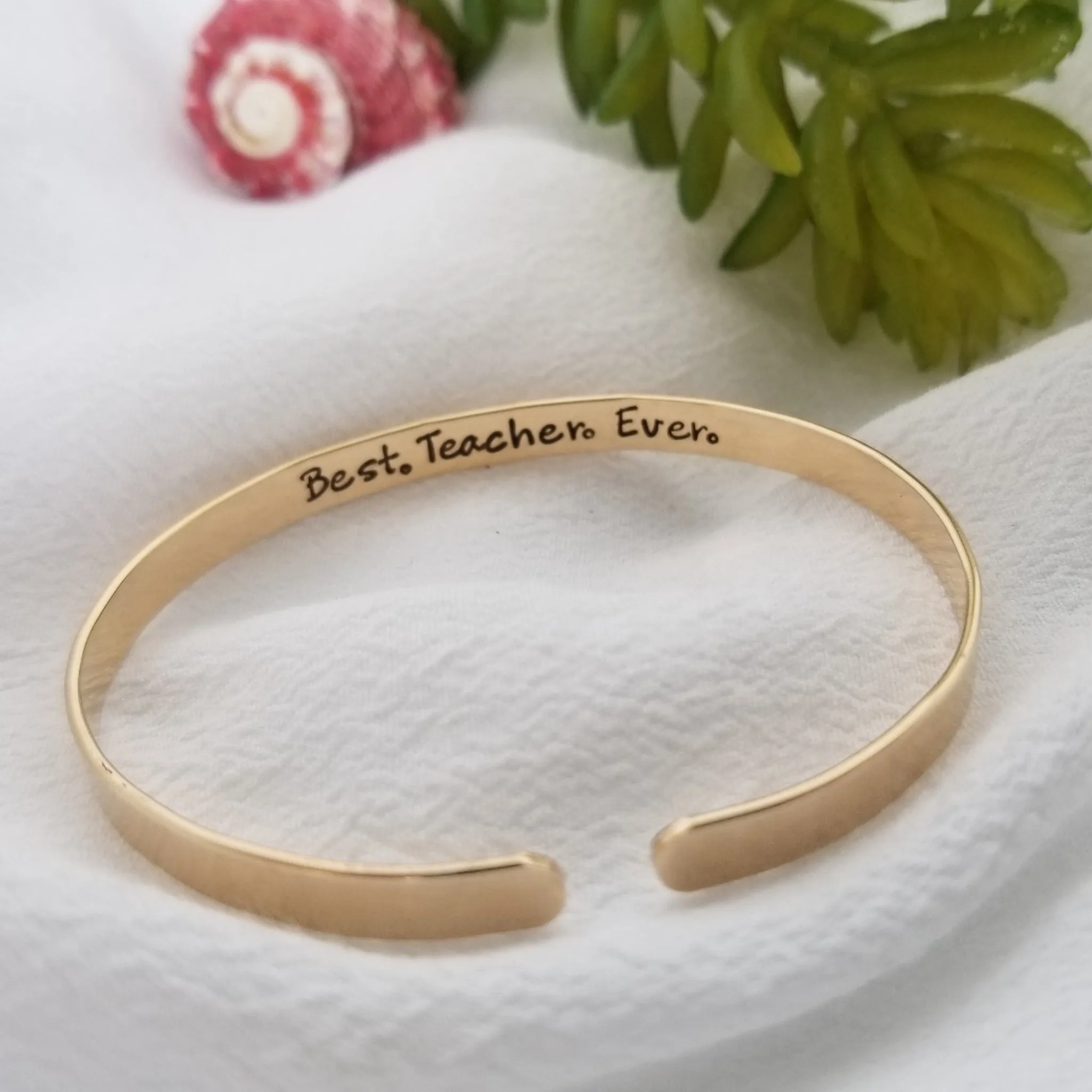 Custom Cuff Bracelet - Gold or Rose Gold