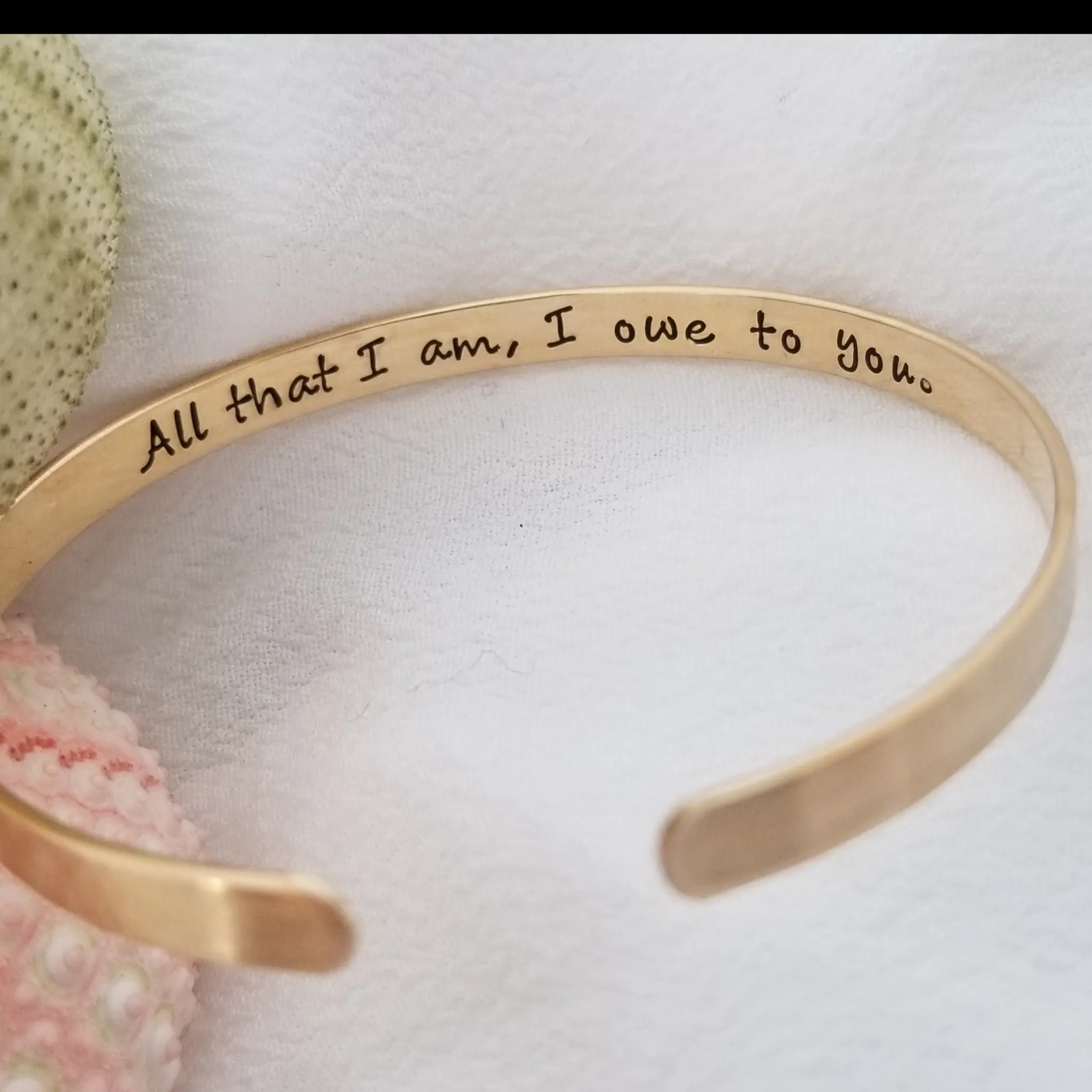 Custom Cuff Bracelet - Gold or Rose Gold