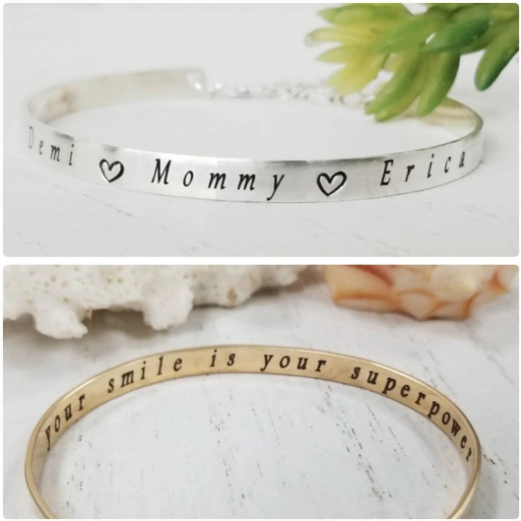 Custom Cuff Bracelet - Gold or Rose Gold
