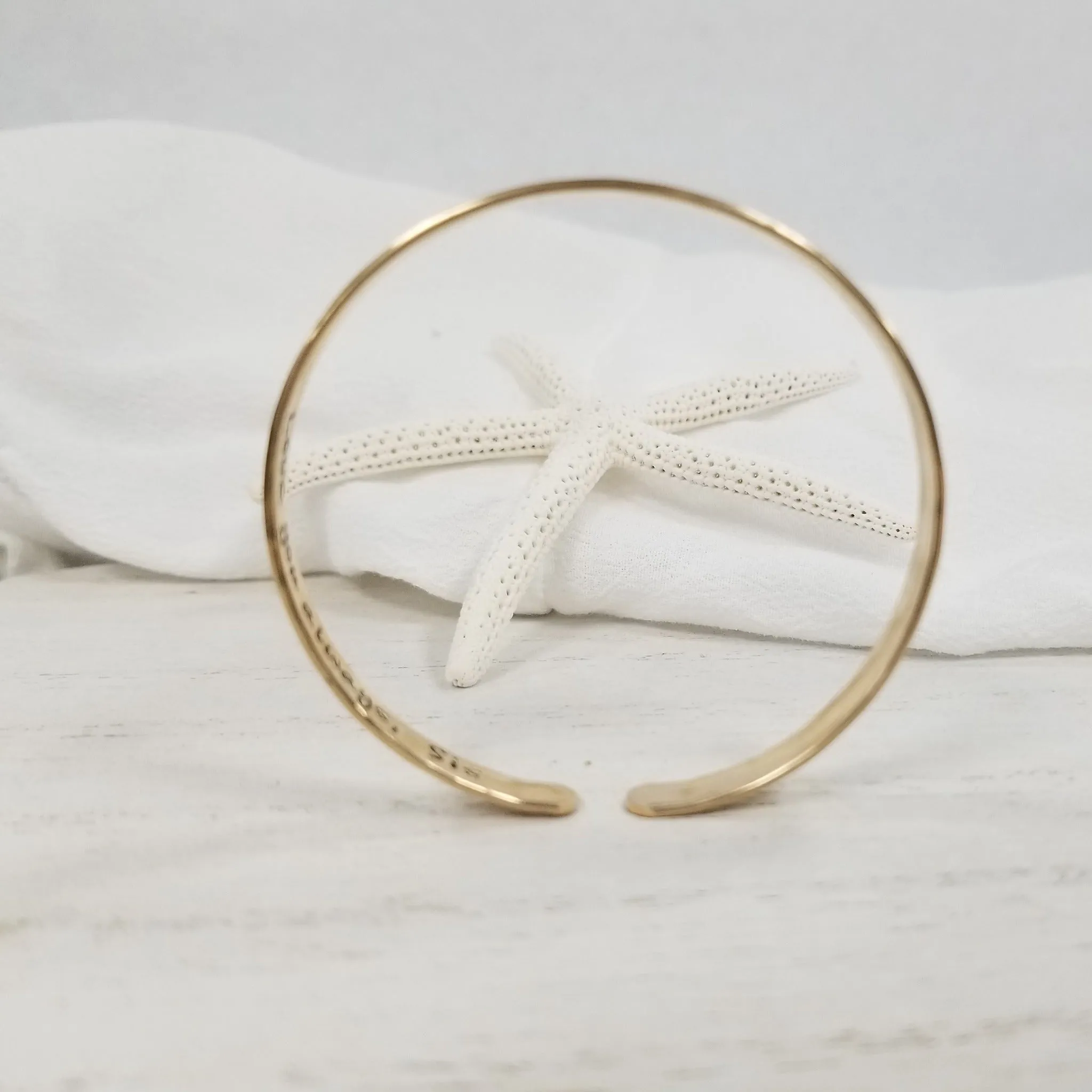 Custom Cuff Bracelet - Gold or Rose Gold