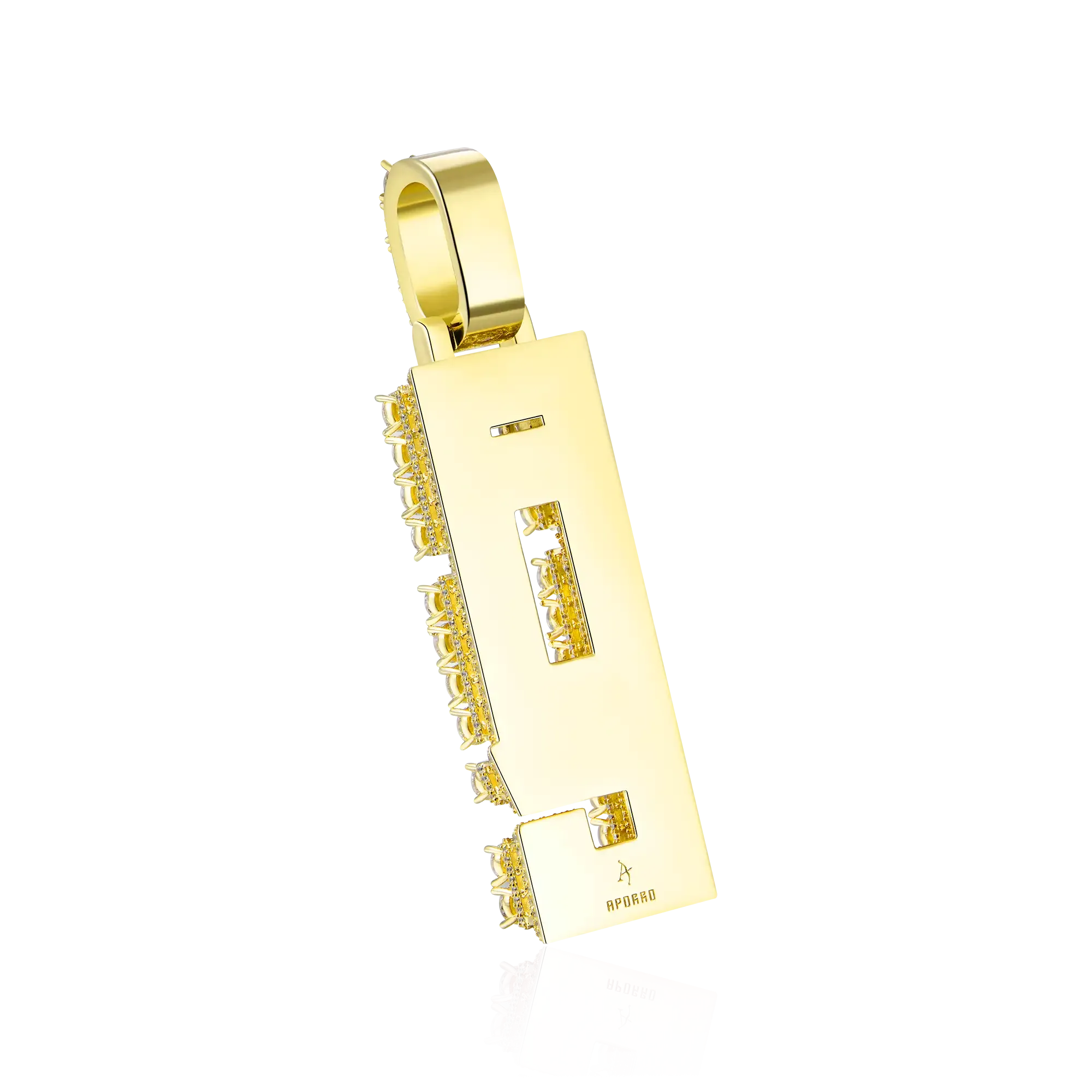Custom Radiant Layers Vertical Letter Pendant