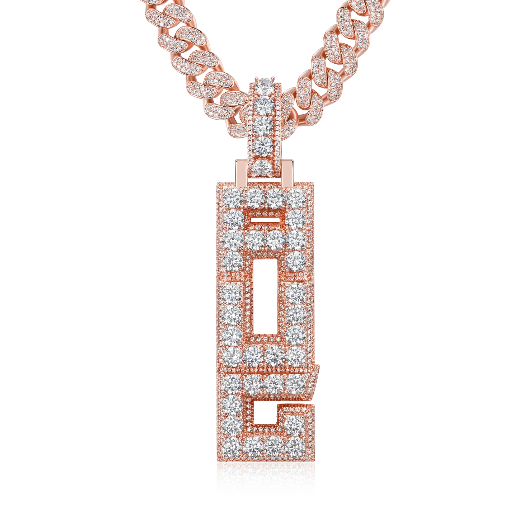 Custom Radiant Layers Vertical Letter Pendant