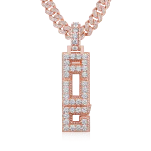 Custom Radiant Layers Vertical Letter Pendant